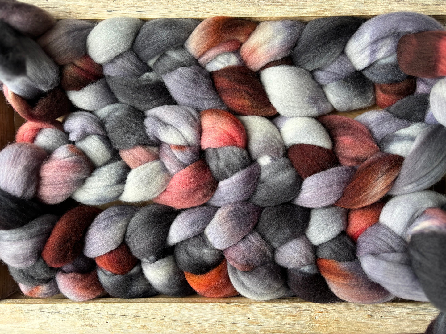 One of a Kind Batch - 100 grams of Spinning Fibre - 100% Targhee - 23 Micron - Hand Dyed Combed Top