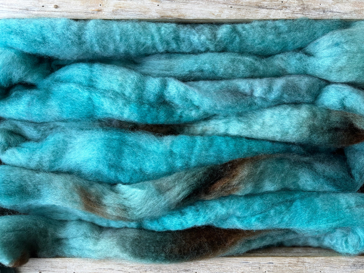 One of a Kind Batch - 100 grams of Spinning Fibre - Bluefaced Leicester Wool - 26 Micron - Hand Dyed Combed Top