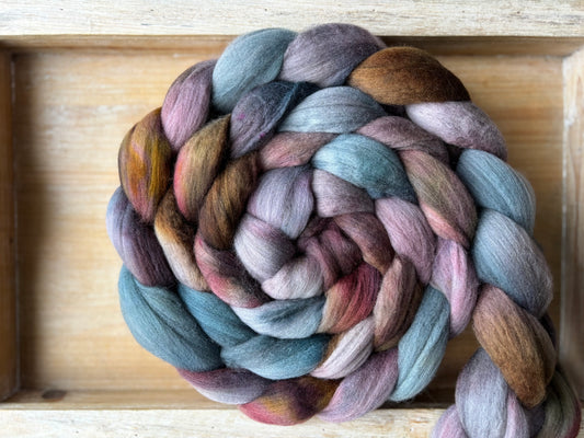 One of a Kind Batch - 100 grams of Spinning Fibre - Untreated Merino Wool 22 Micron - Hand Dyed Combed Top