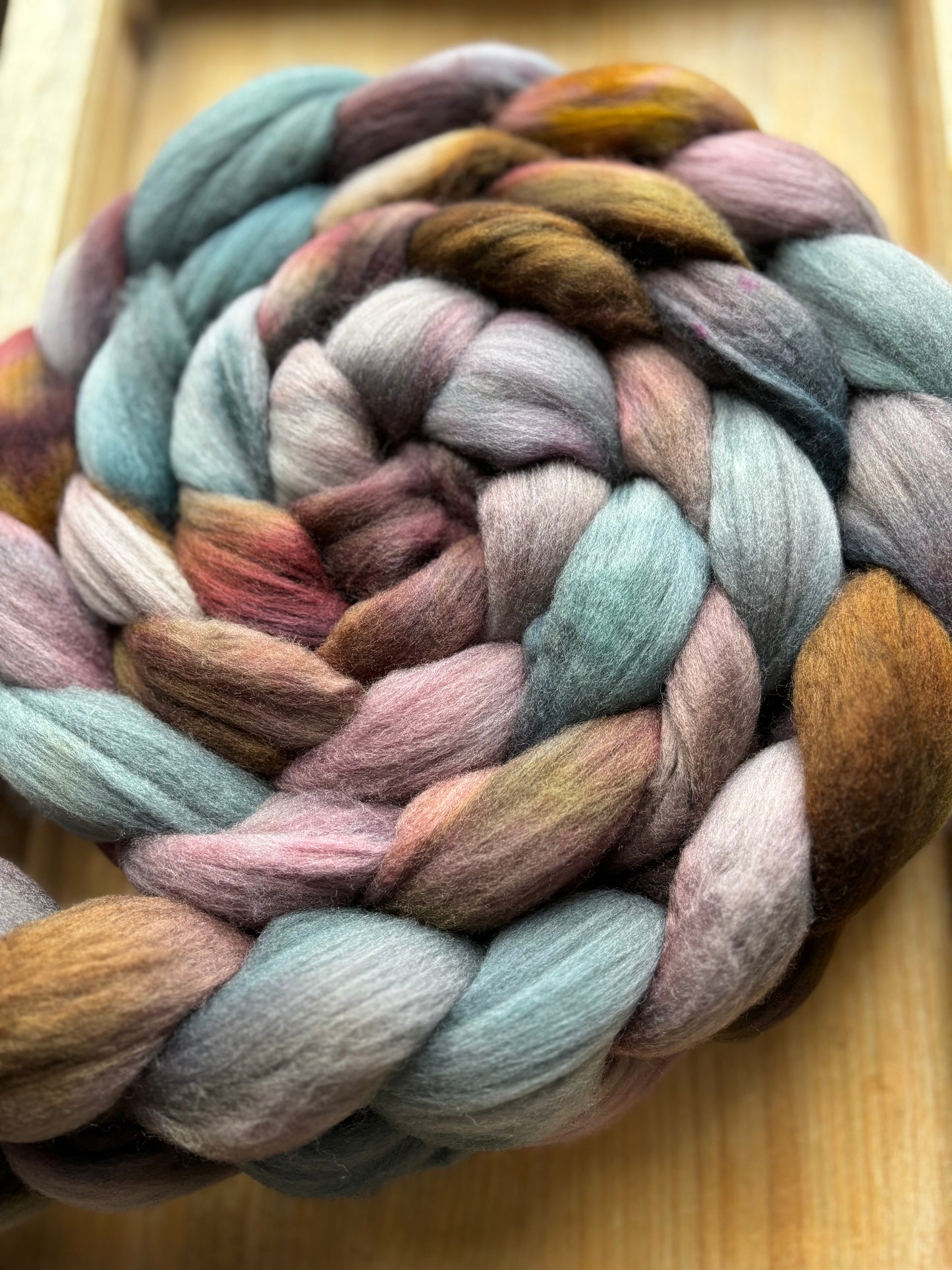 One of a Kind Batch - 100 grams of Spinning Fibre - Untreated Merino Wool 22 Micron - Hand Dyed Combed Top