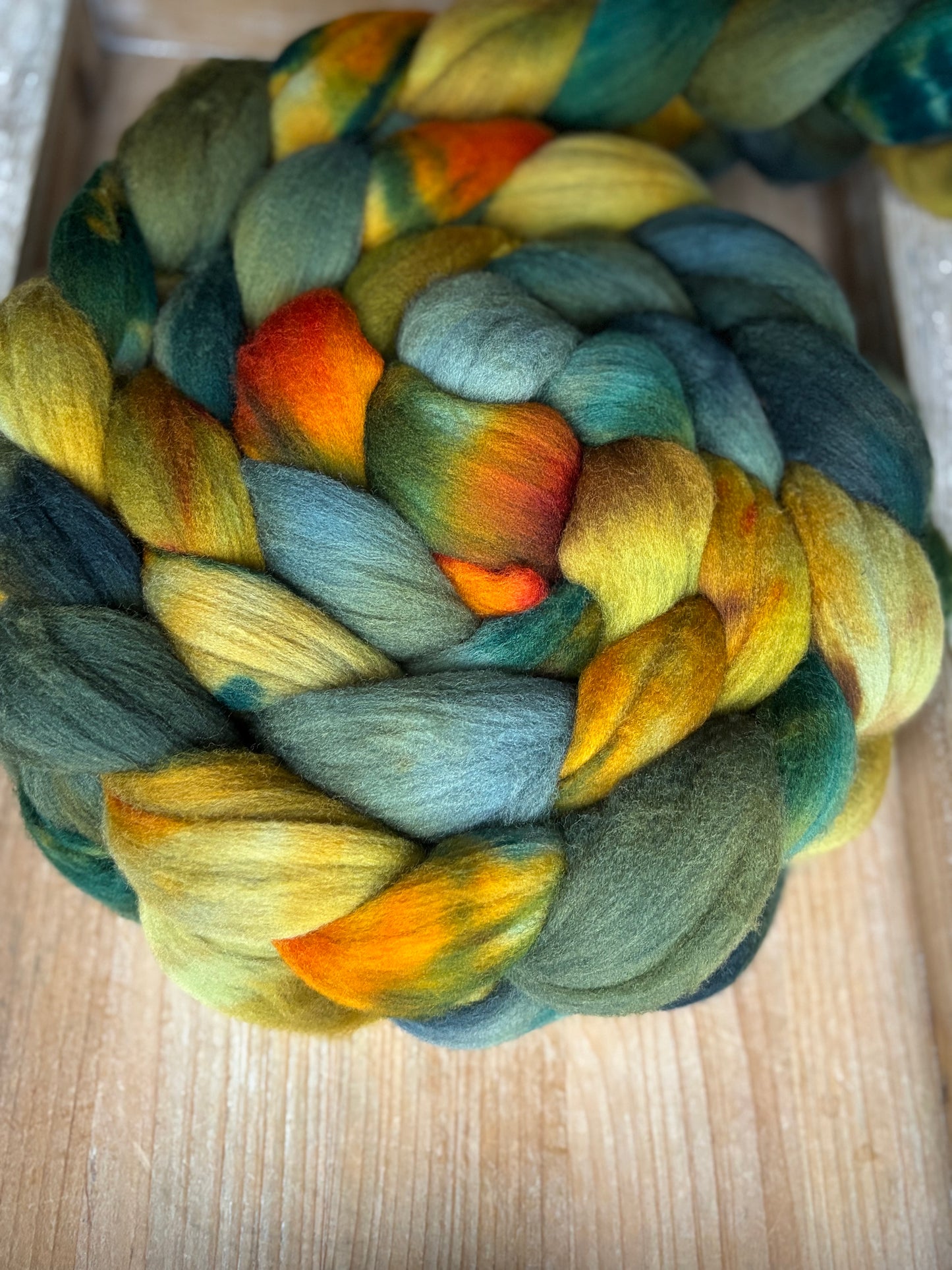 One of a Kind Batch - 100 grams of Spinning Fibre - 100% Targhee - 23 Micron - Hand Dyed Combed Top