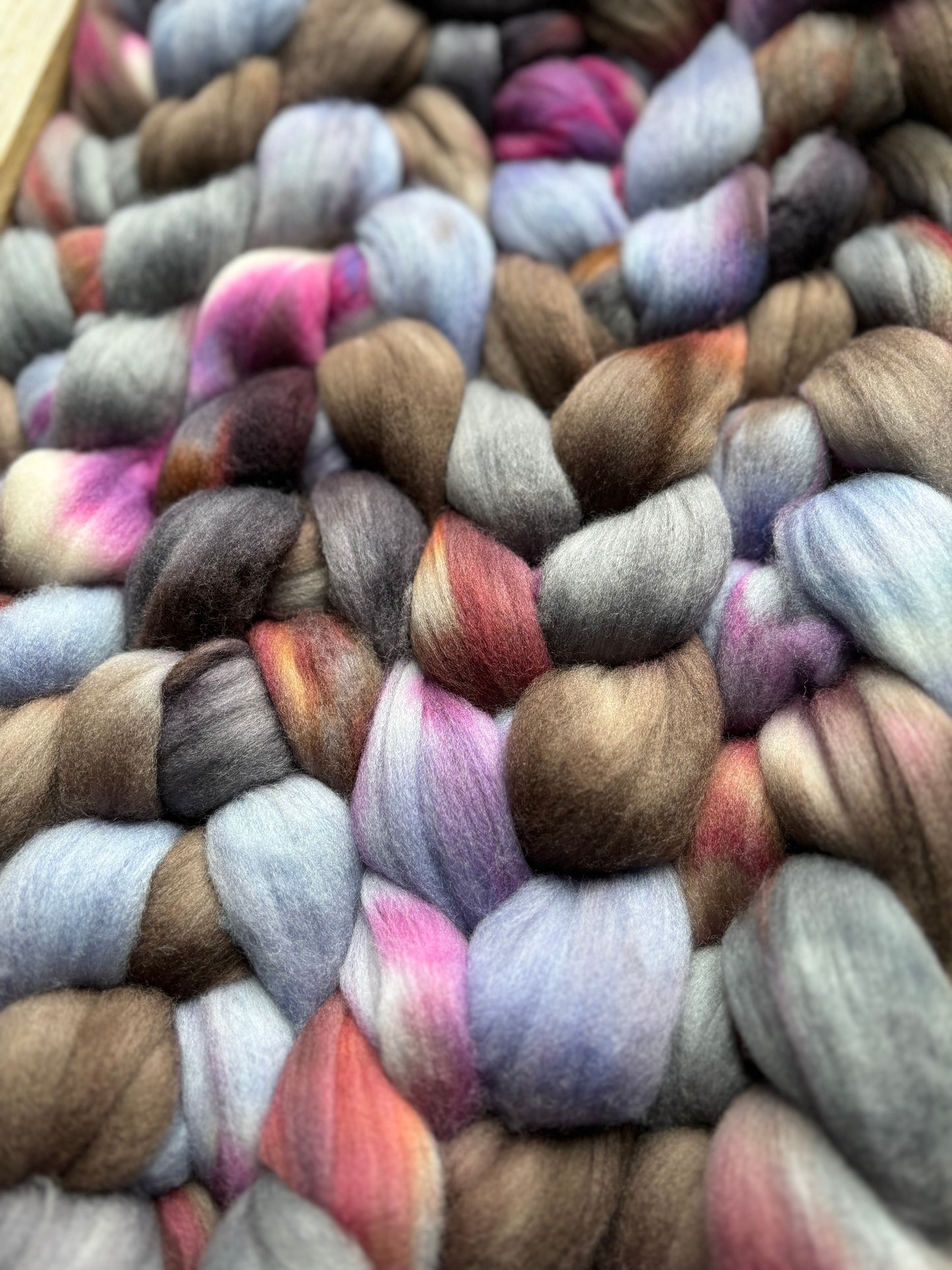 One of a Kind Batch - 100 grams of Spinning Fibre - Untreated Merino Wool 22 Micron - Hand Dyed Combed Top