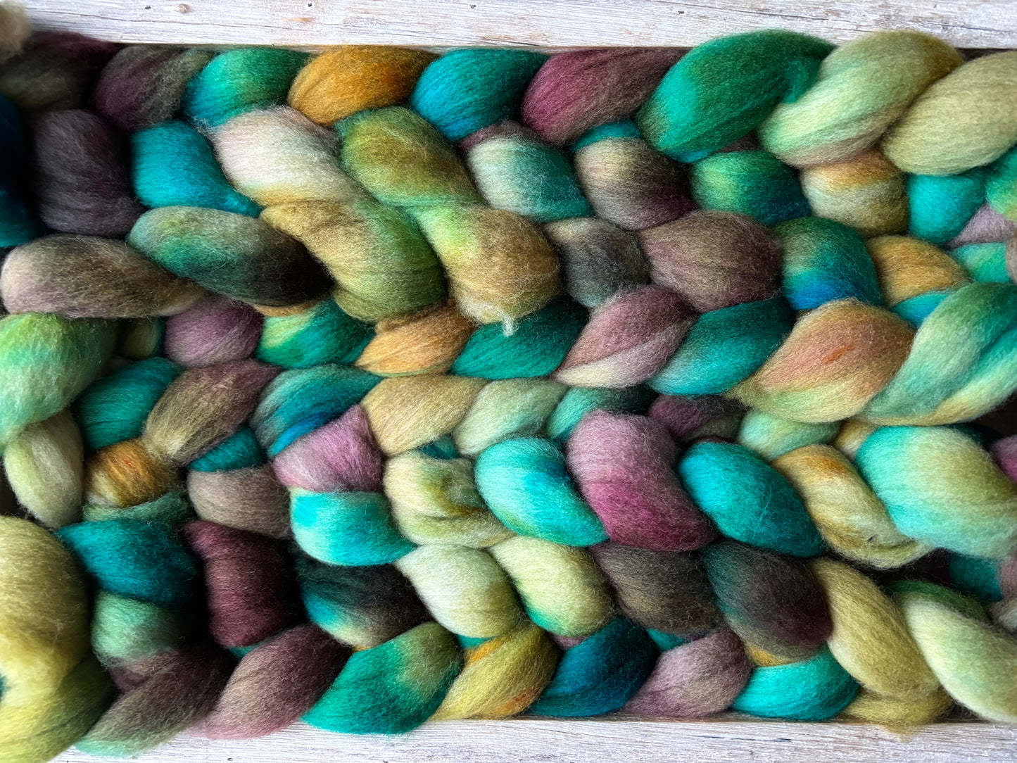 One of a Kind Batch - 100 grams of Spinning Fibre - 100% Polwarth - 22 Micron - Hand Dyed Combed Top