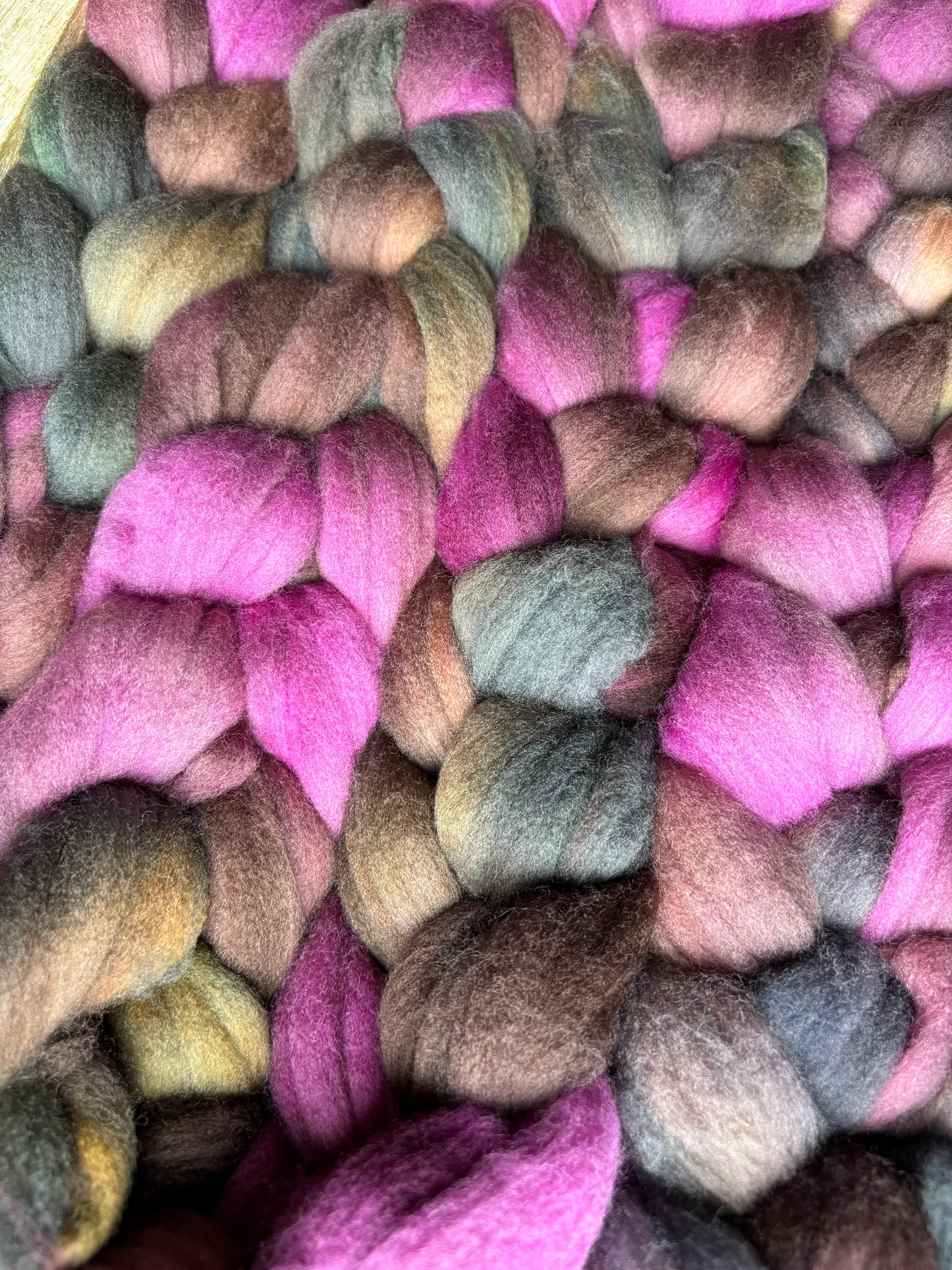 One of a Kind Batch - 100 grams of Spinning Fibre - 80% Superwash Merino Wool/ 20% Nylon - 22.5 Micron - Hand Dyed Combed Top