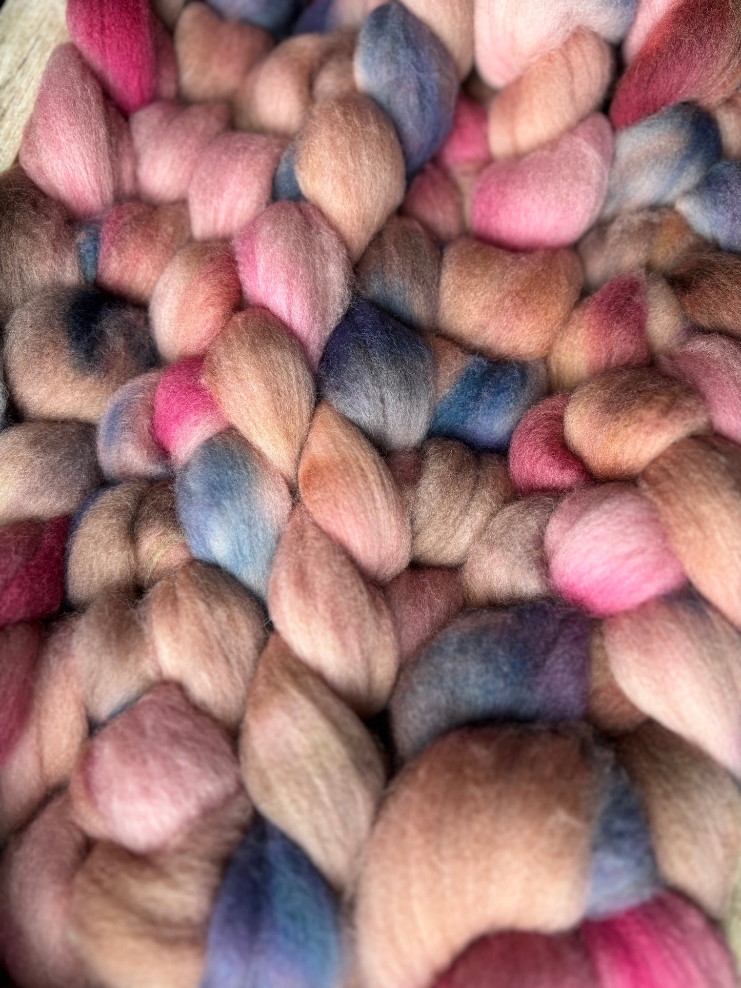 One of a Kind Batch - 100 grams of Spinning Fibre - 100% Polwarth - 22 Micron - Hand Dyed Combed Top