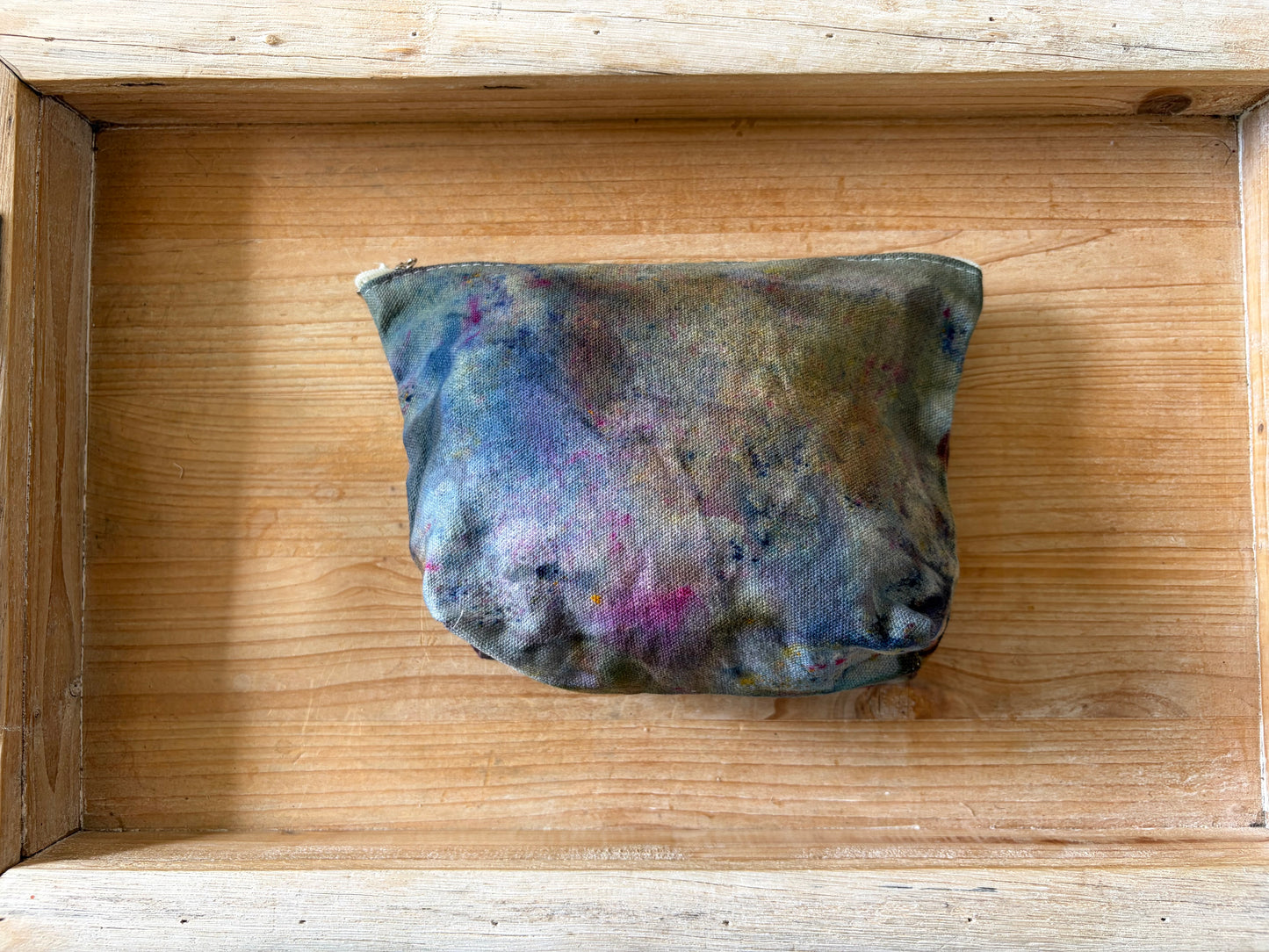 Ice Dyed Zipper Pouch