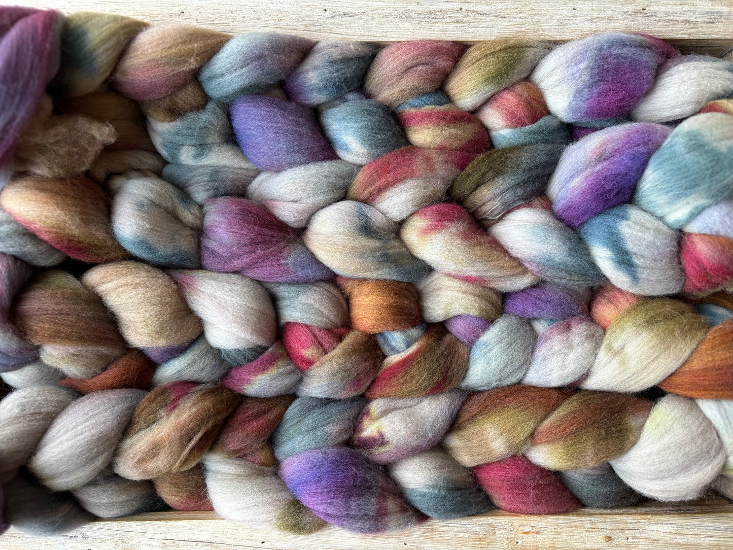 One of a Kind Batch - 100 grams of Spinning Fibre - 100% Targhee - 23 Micron - Hand Dyed Combed Top