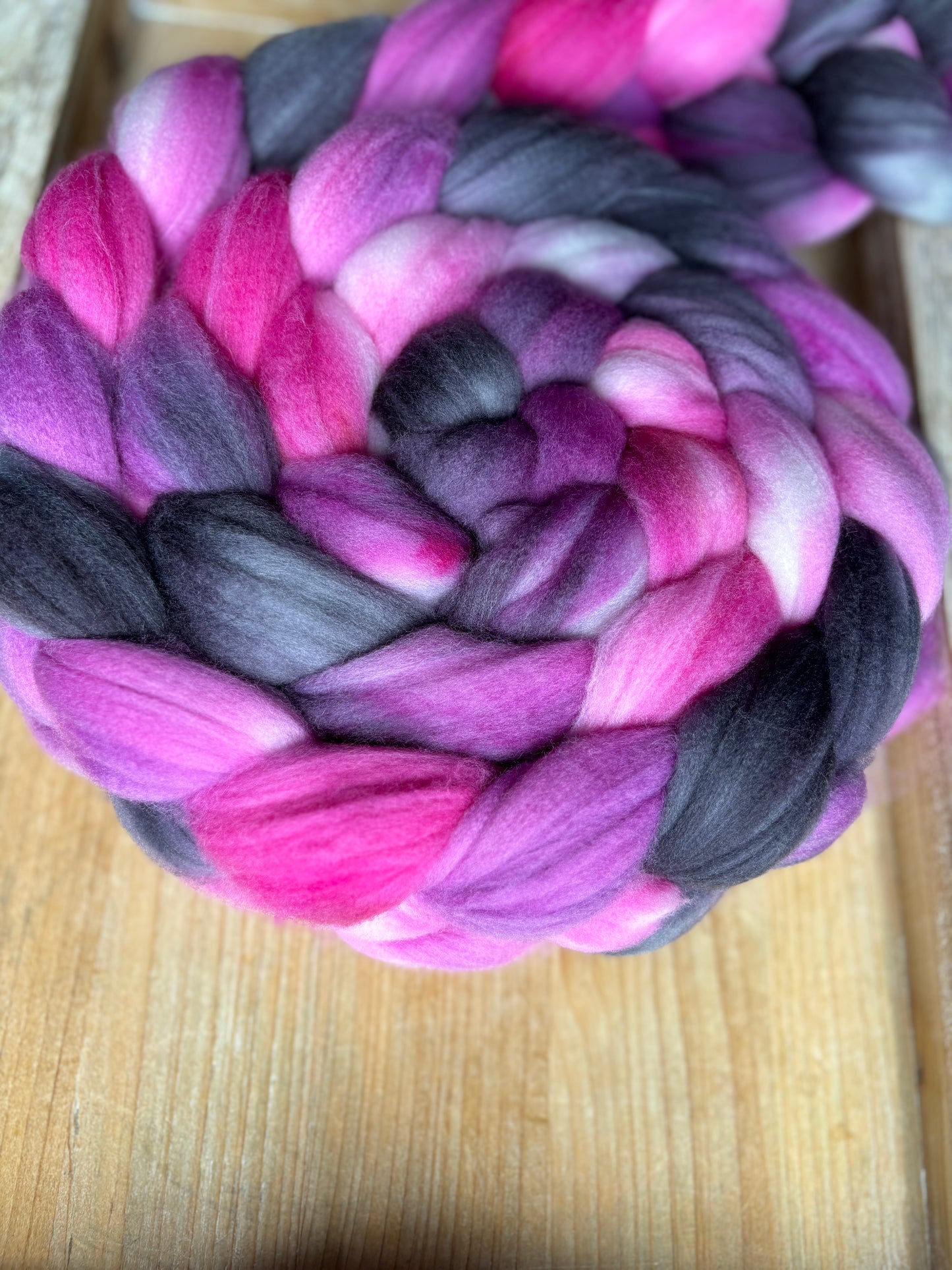 One of a Kind Batch - 100 grams of Spinning Fibre - 80% Superwash Merino Wool/ 20% Nylon - 22.5 Micron - Hand Dyed Combed Top