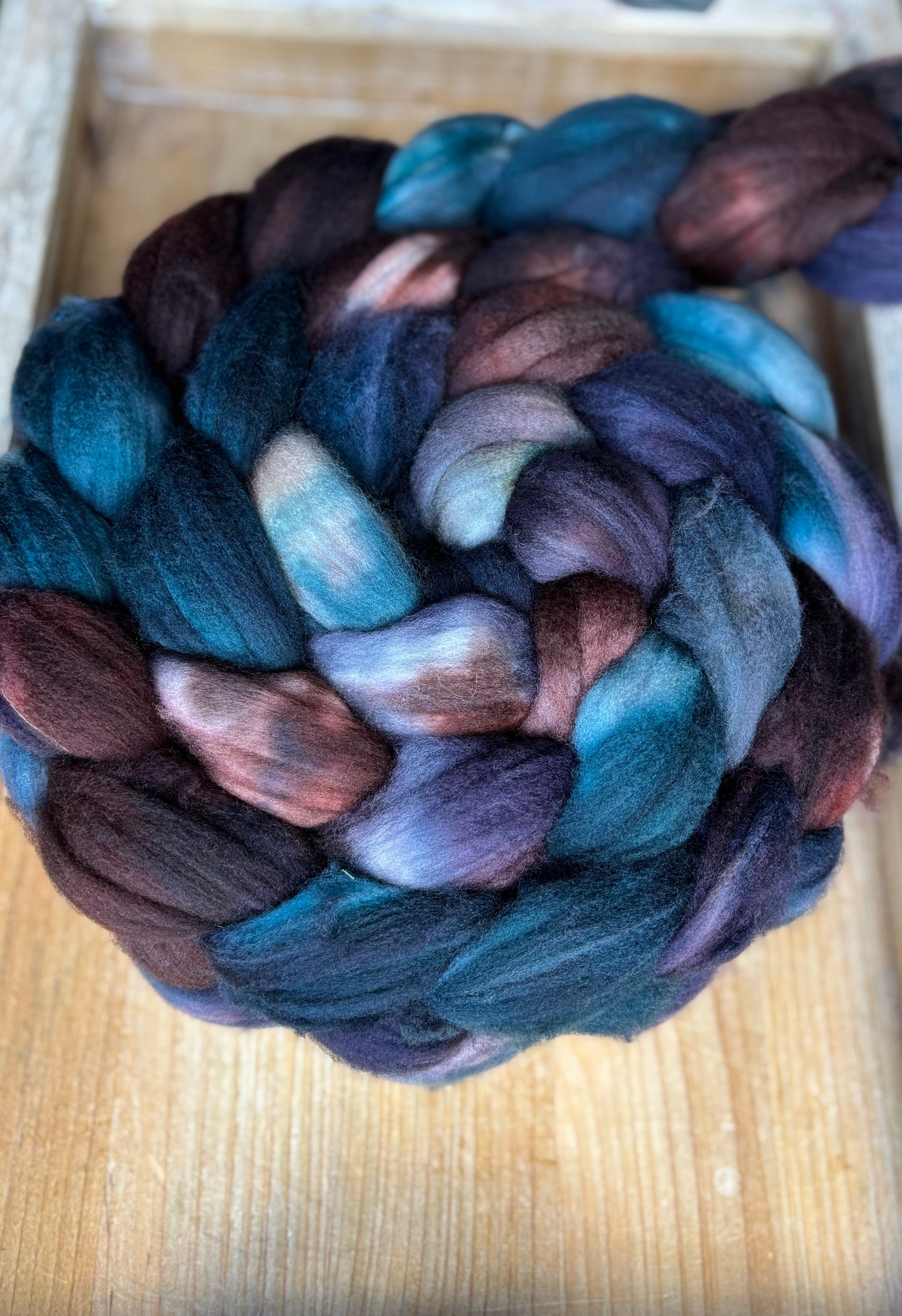 One of a Kind Batch - 100 grams of Spinning Fibre - Superwash Merino Wool 22 Micron - Hand Dyed Combed Top