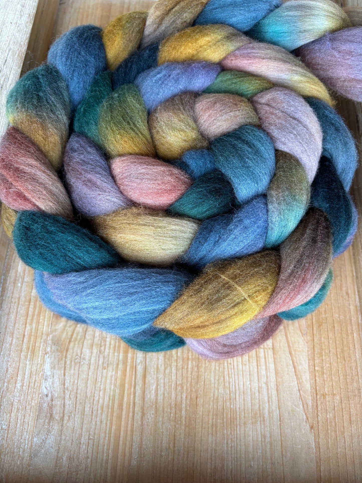 One of a Kind Batch - 100 grams of Spinning Fibre - 100% Targhee - 23 Micron - Hand Dyed Combed Top