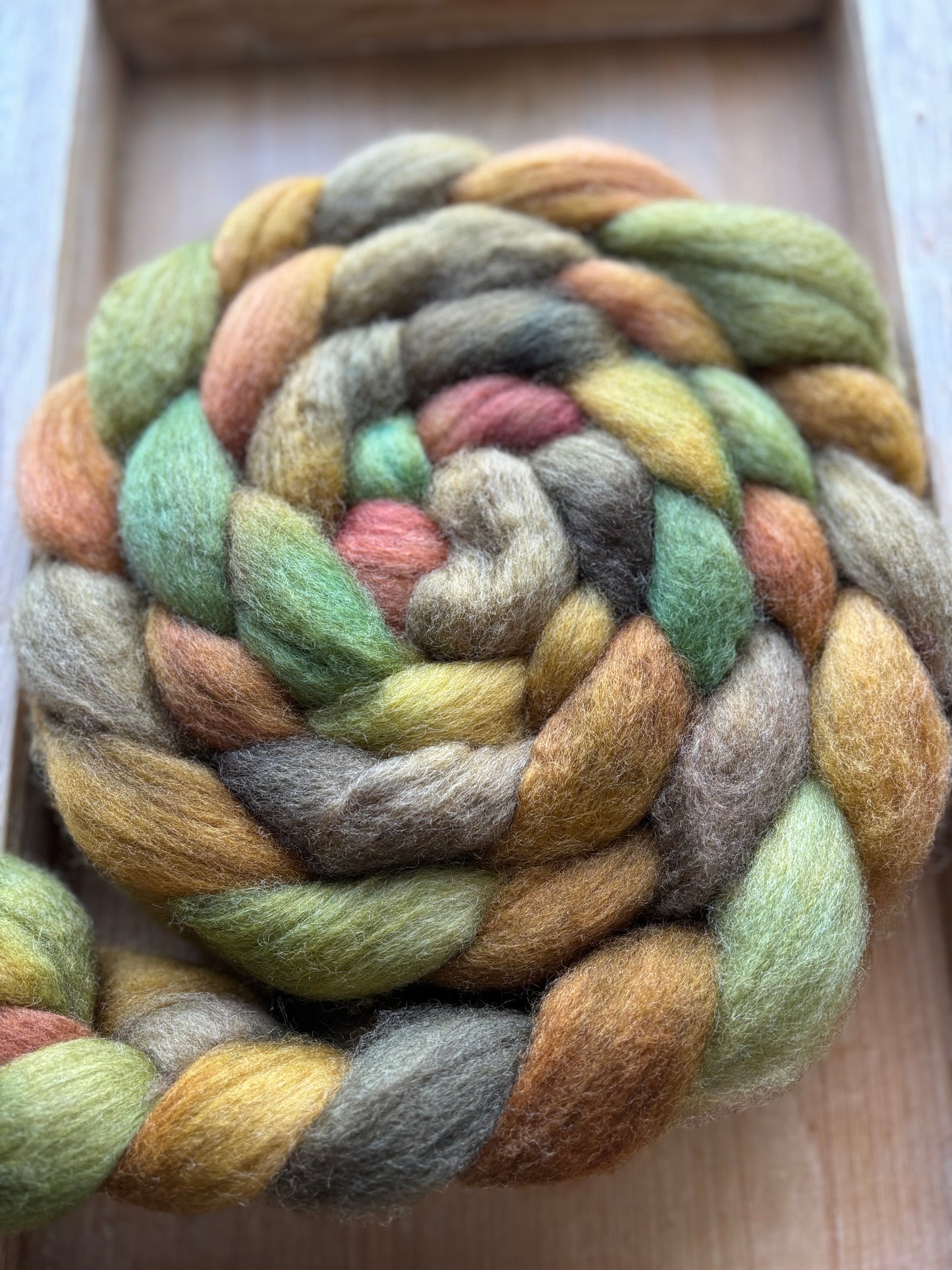 One of a Kind Batch - 100 grams of Spinning Fibre - Bluefaced Leicester Wool - 26 Micron - Hand Dyed Combed Top