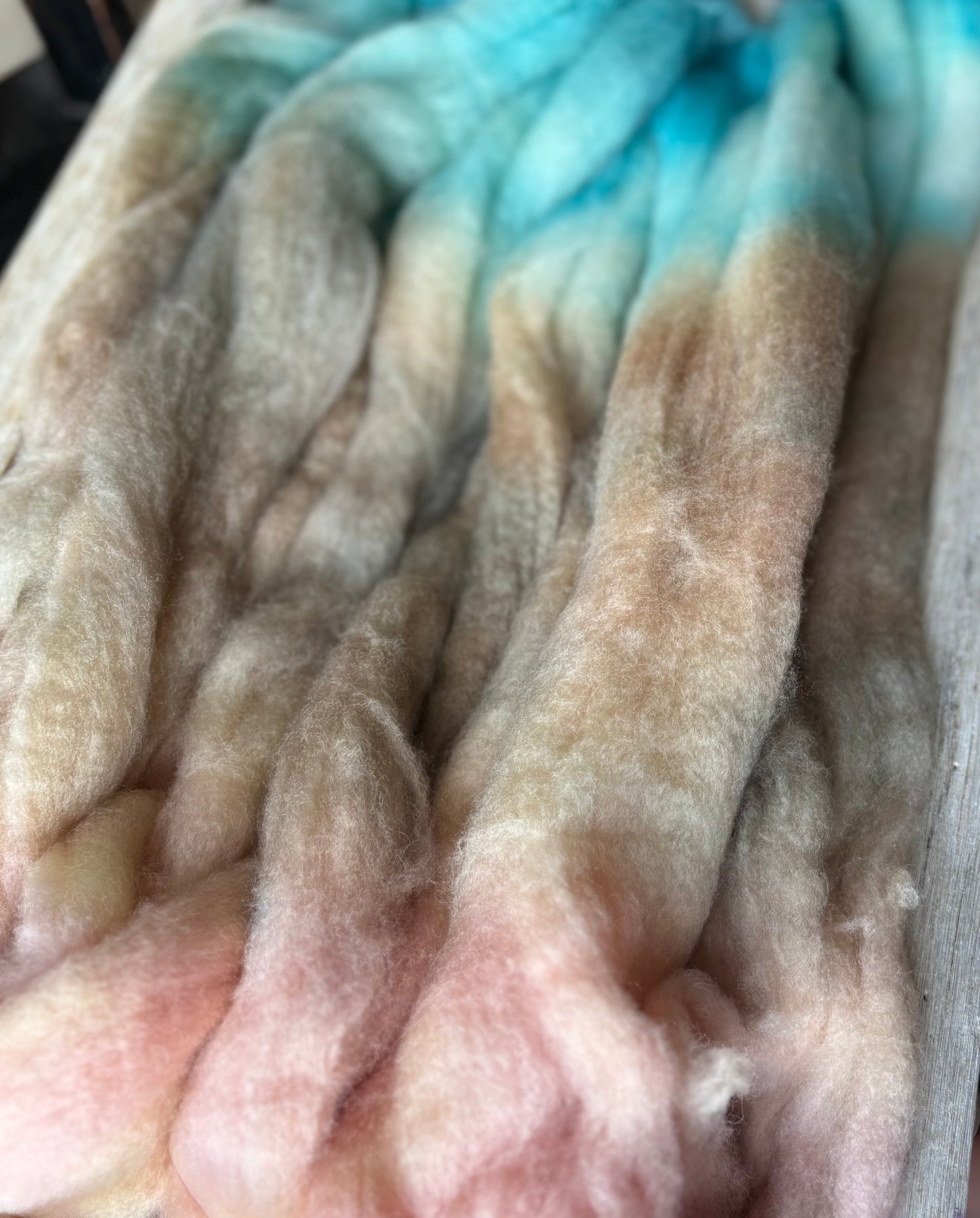 One of a Kind Batch - 100 grams of Spinning Fibre - 80% Superwash Merino Wool/ 20% Nylon - 22.5 Micron - Hand Dyed Combed Top