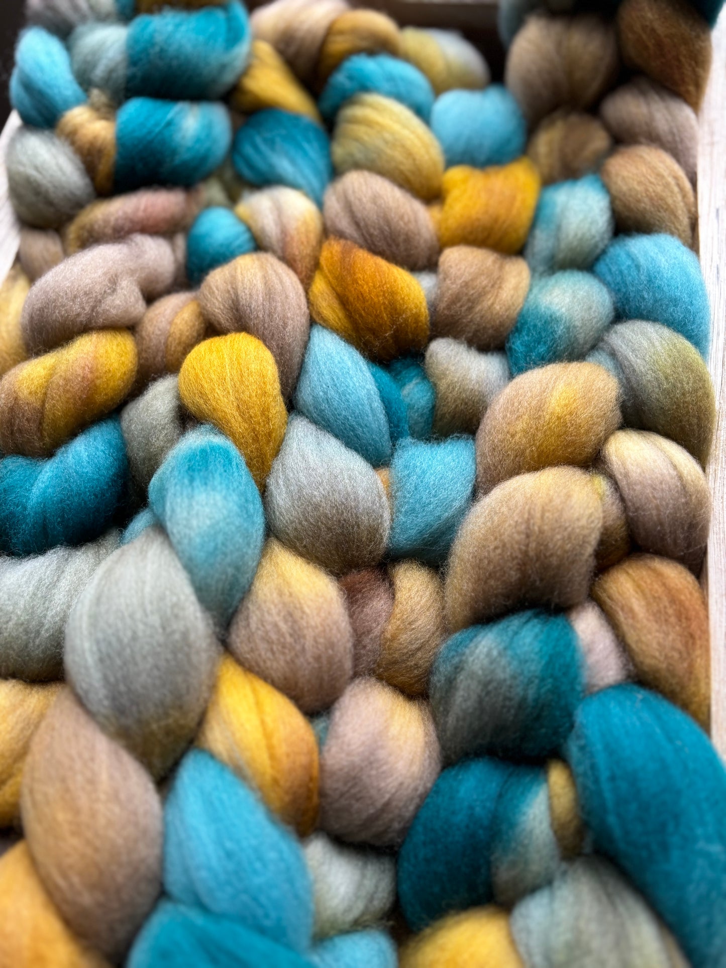 One of a Kind Batch - 100 grams of Spinning Fibre - 100% Polwarth - 22 Micron - Hand Dyed Combed Top