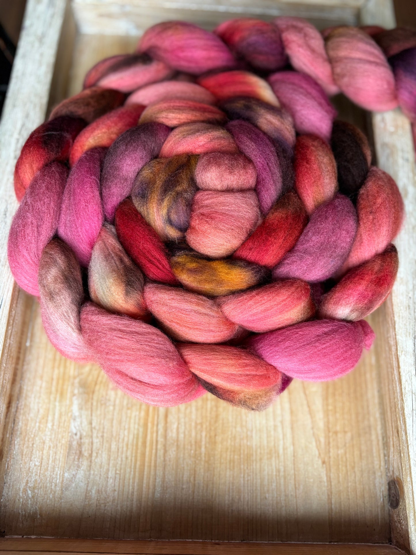 One of a Kind Batch - 100 grams of Spinning Fibre - Untreated Merino Wool 22 Micron - Hand Dyed Combed Top