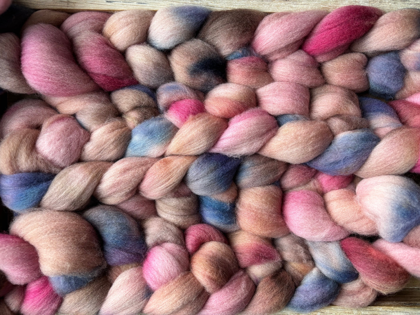 One of a Kind Batch - 100 grams of Spinning Fibre - 100% Polwarth - 22 Micron - Hand Dyed Combed Top
