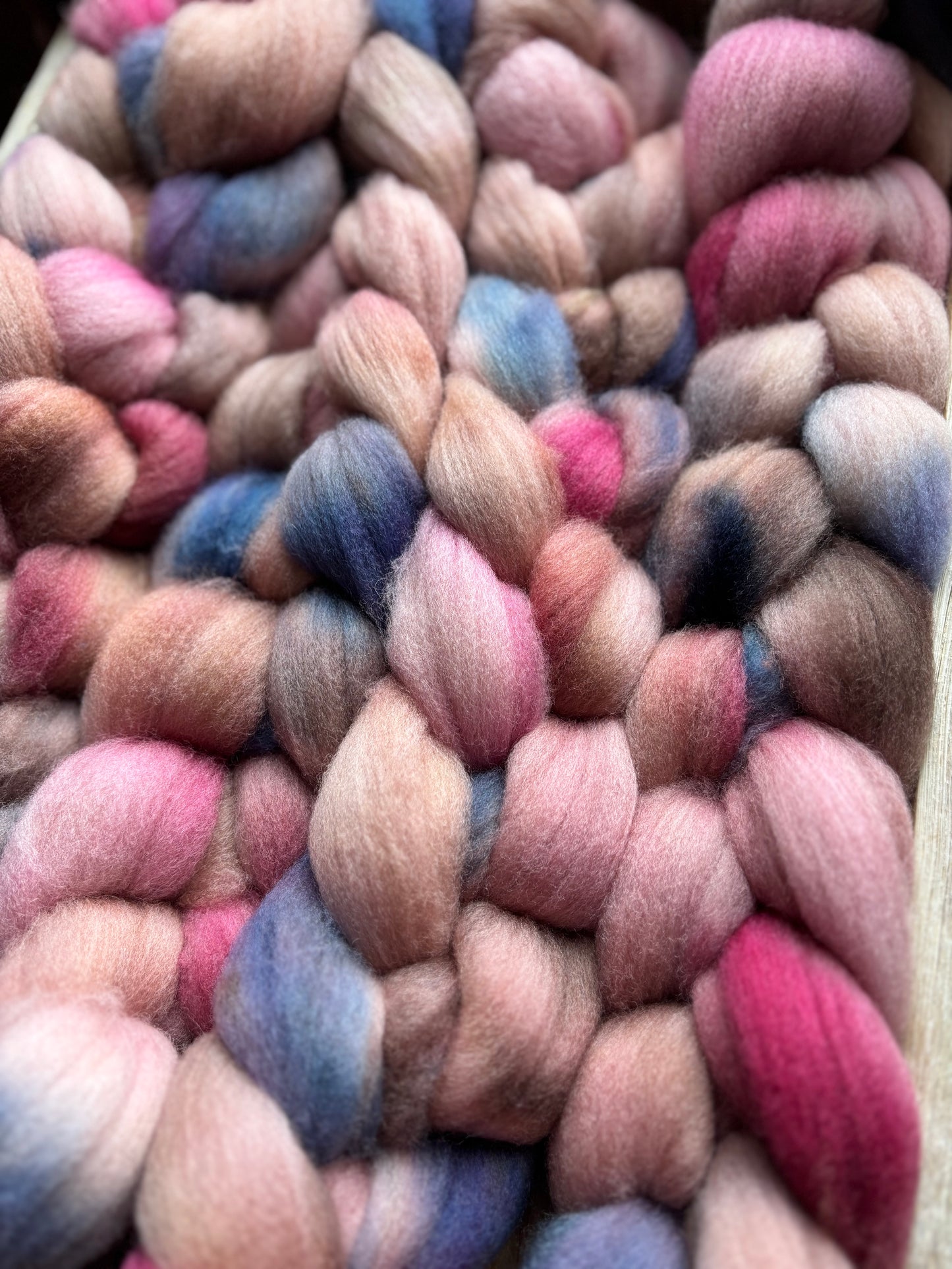 One of a Kind Batch - 100 grams of Spinning Fibre - 100% Polwarth - 22 Micron - Hand Dyed Combed Top