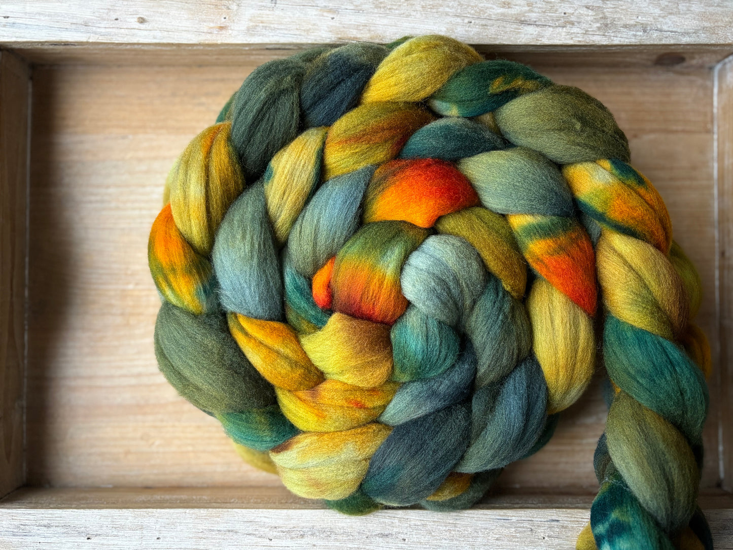 One of a Kind Batch - 100 grams of Spinning Fibre - 100% Targhee - 23 Micron - Hand Dyed Combed Top