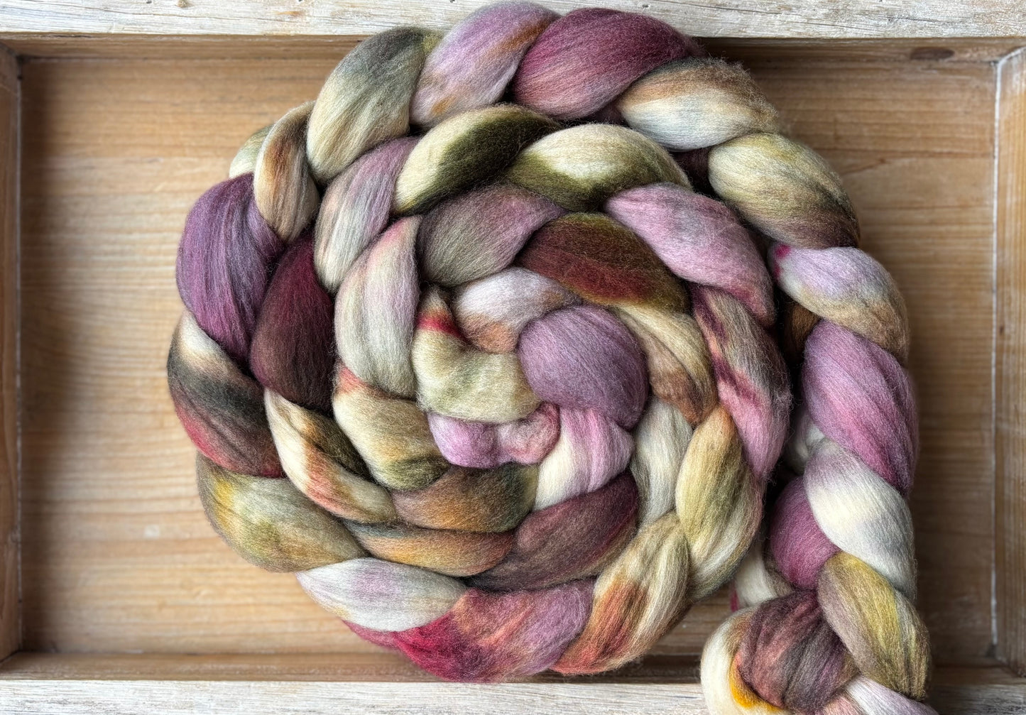 One of a Kind Batch - 100 grams of Spinning Fibre - Untreated Merino Wool 22 Micron - Hand Dyed Combed Top