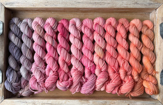 12 Skein Mini Yarn Fade - Squishy Sock Base