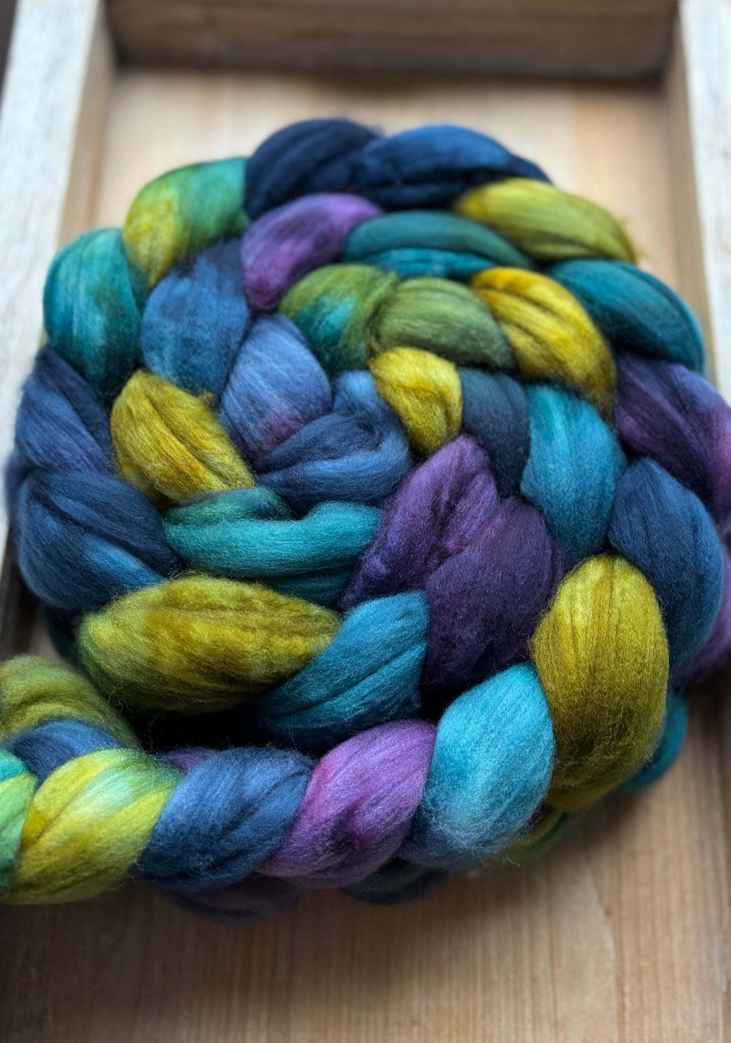 One of a Kind Batch - 100 grams of Spinning Fibre - Superwash Merino Wool 22 Micron - Hand Dyed Combed Top