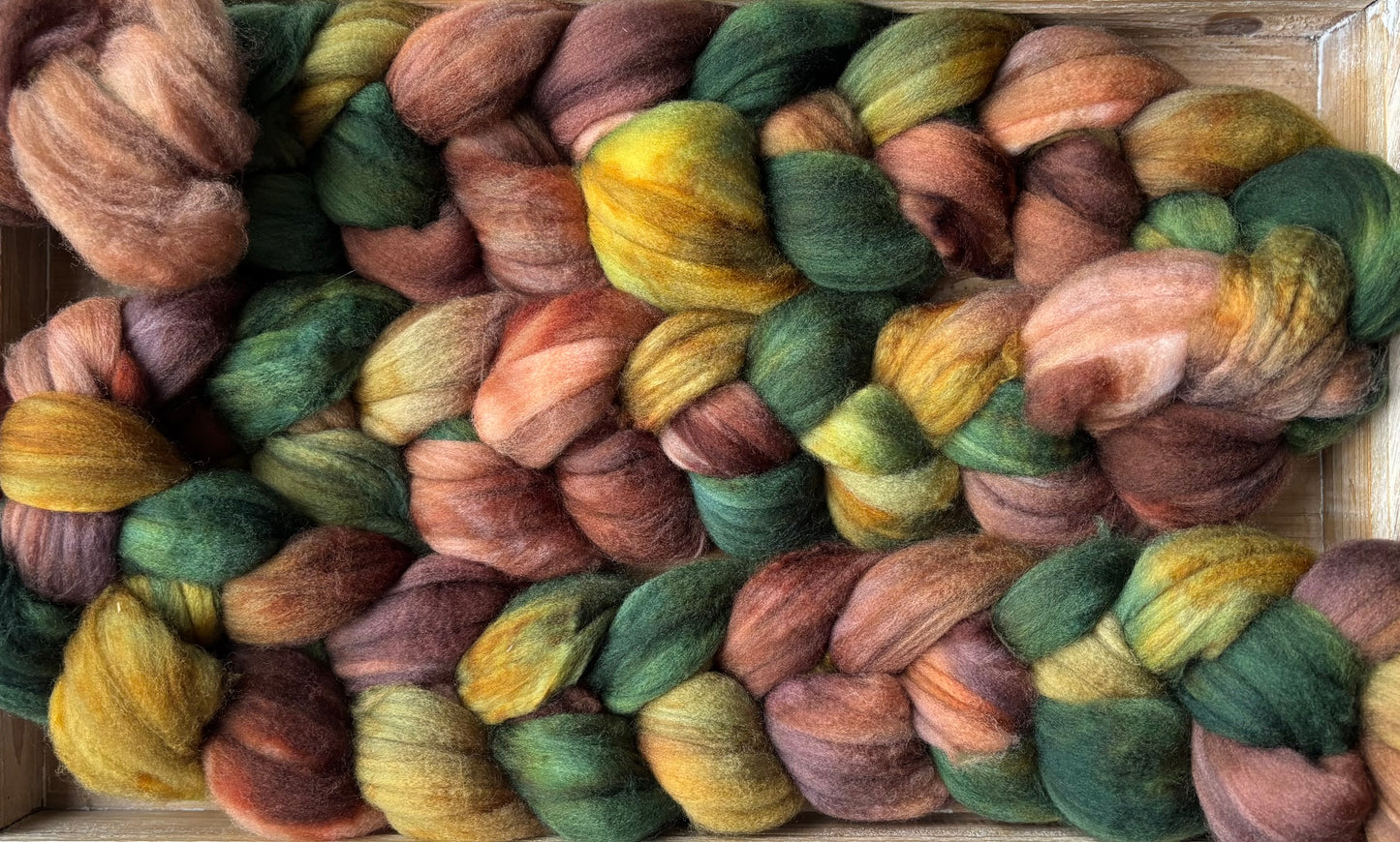 One of a Kind Batch - 100 grams of Spinning Fibre - Superwash Merino Wool 22 Micron - Hand Dyed Combed Top