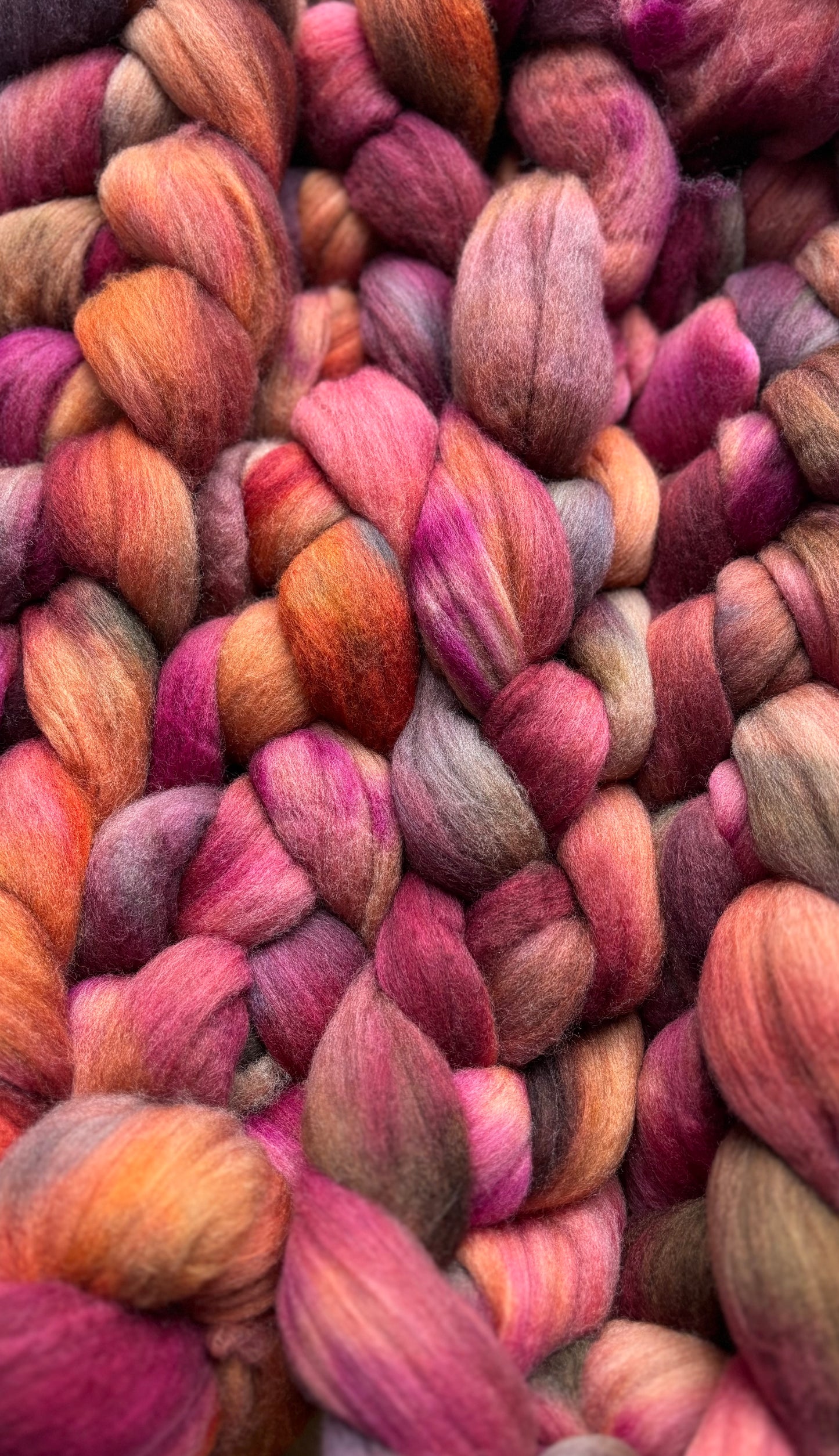 One of a Kind Batch - 100 grams of Spinning Fibre - Untreated Merino Wool 22 Micron - Hand Dyed Combed Top