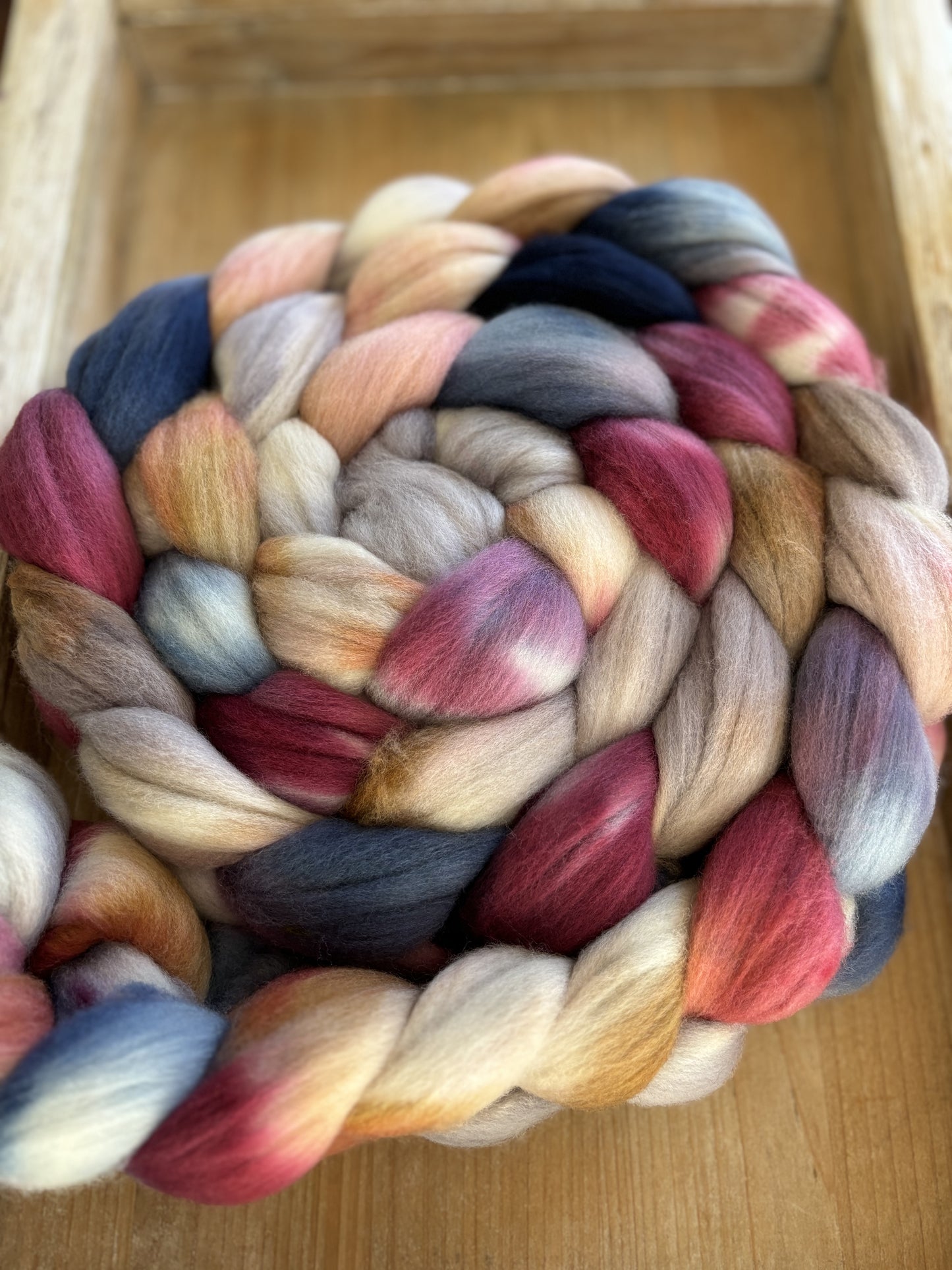 One of a Kind Batch - 100 grams of Spinning Fibre - Untreated Merino Wool 22 Micron - Hand Dyed Combed Top