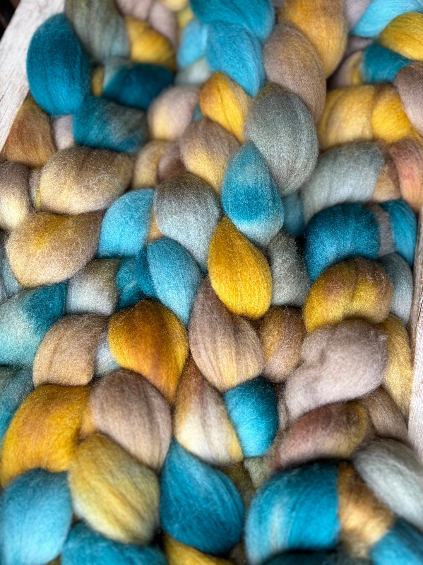 One of a Kind Batch - 100 grams of Spinning Fibre - 100% Polwarth - 22 Micron - Hand Dyed Combed Top