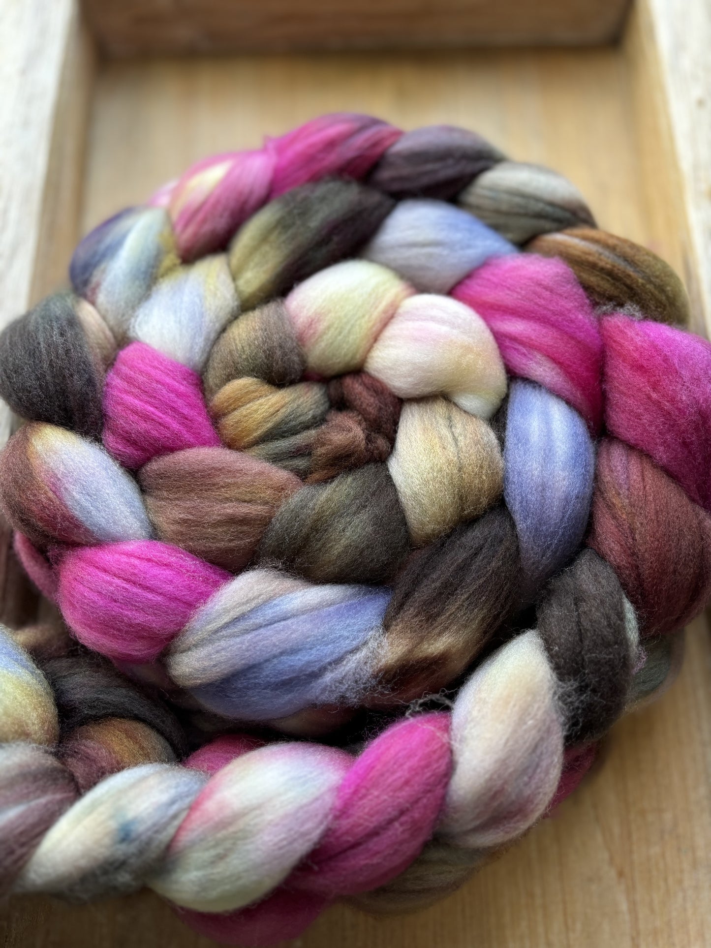 One of a Kind Batch - 100 grams of Spinning Fibre - Superwash Merino Wool 22 Micron - Hand Dyed Combed Top