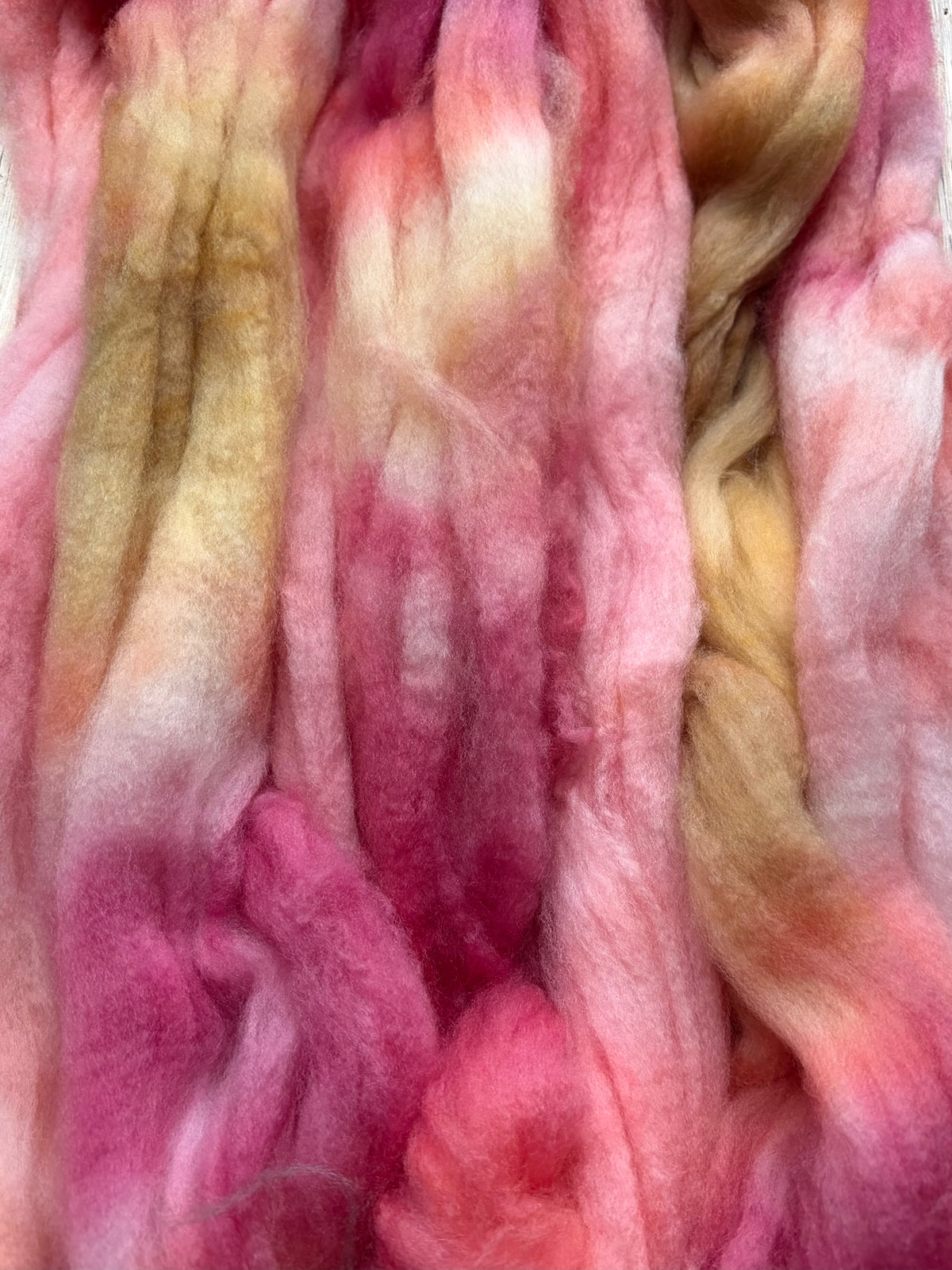 80% Superwash Merino Wool/ 10% Nylon/ 10% Cashmere - 18.5 Micron - One of a Kind Batch - 100 grams of Spinning Fibre - Hand Dyed Combed Top
