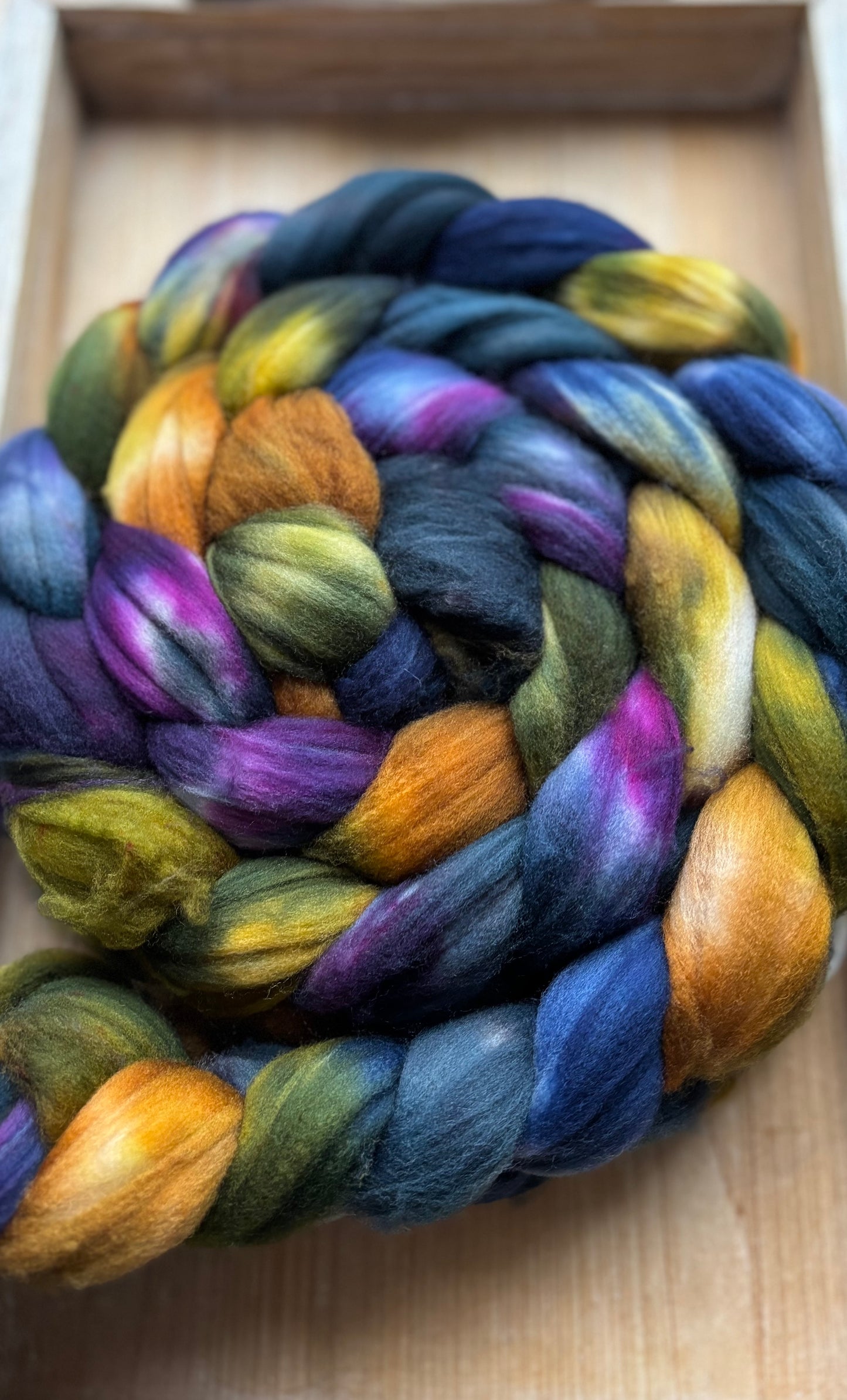 One of a Kind Batch - 100 grams of Spinning Fibre - Superwash Merino Wool 22 Micron - Hand Dyed Combed Top