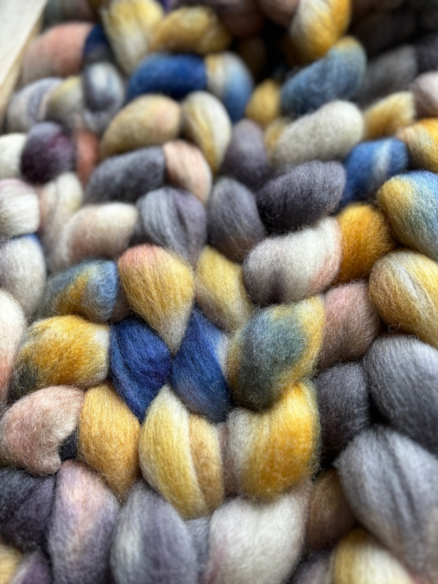 One of a Kind Batch - 100 grams of Spinning Fibre - Bluefaced Leicester Wool - 26 Micron - Hand Dyed Combed Top