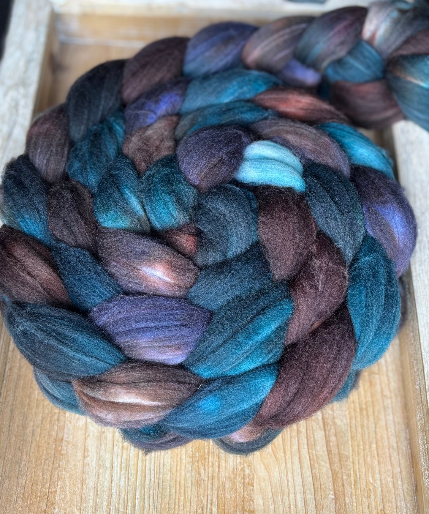 One of a Kind Batch - 100 grams of Spinning Fibre - 80% Superwash Merino Wool/ 20% Nylon - 22.5 Micron - Hand Dyed Combed Top