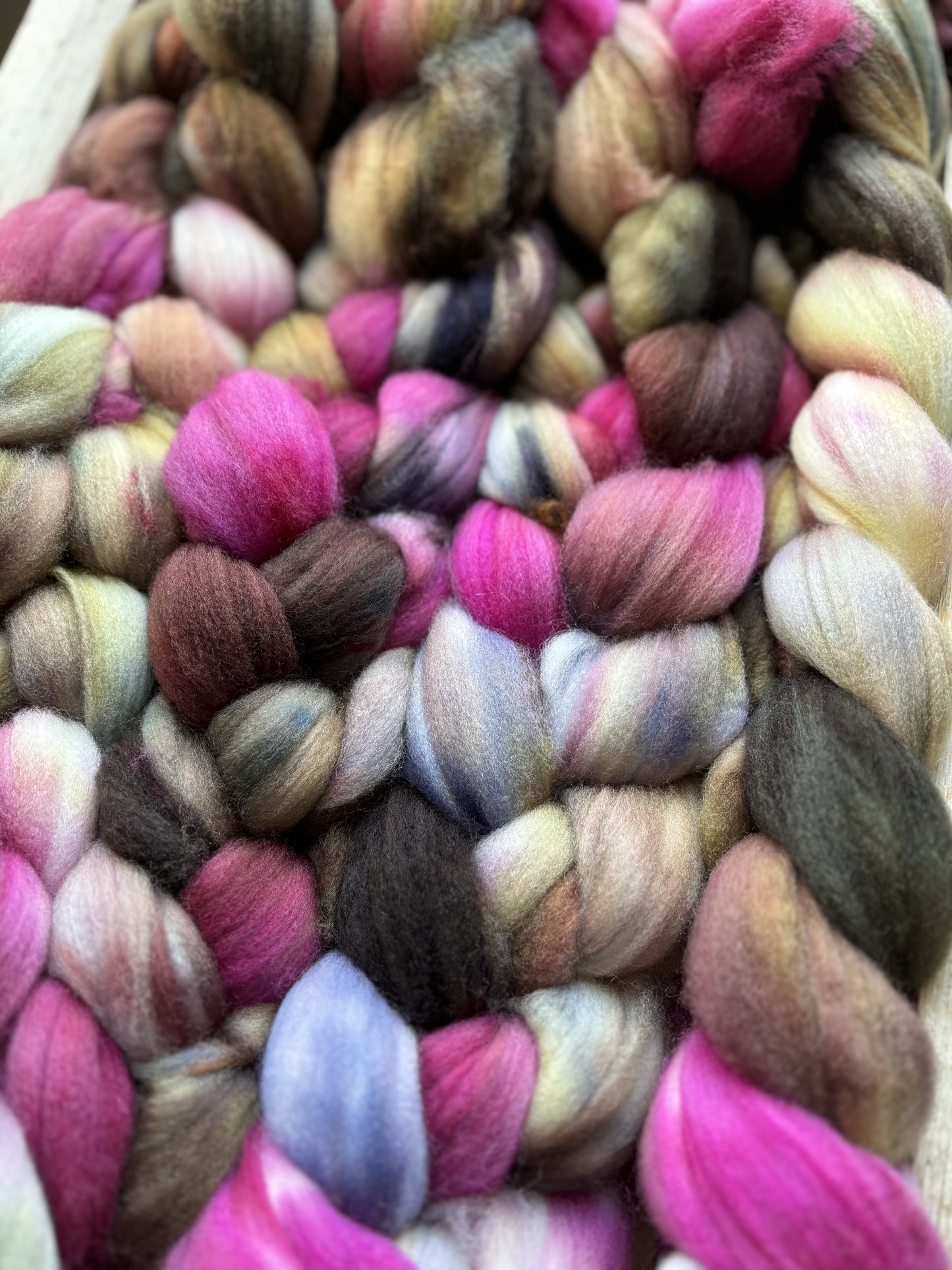 One of a Kind Batch - 100 grams of Spinning Fibre - Superwash Merino Wool 22 Micron - Hand Dyed Combed Top