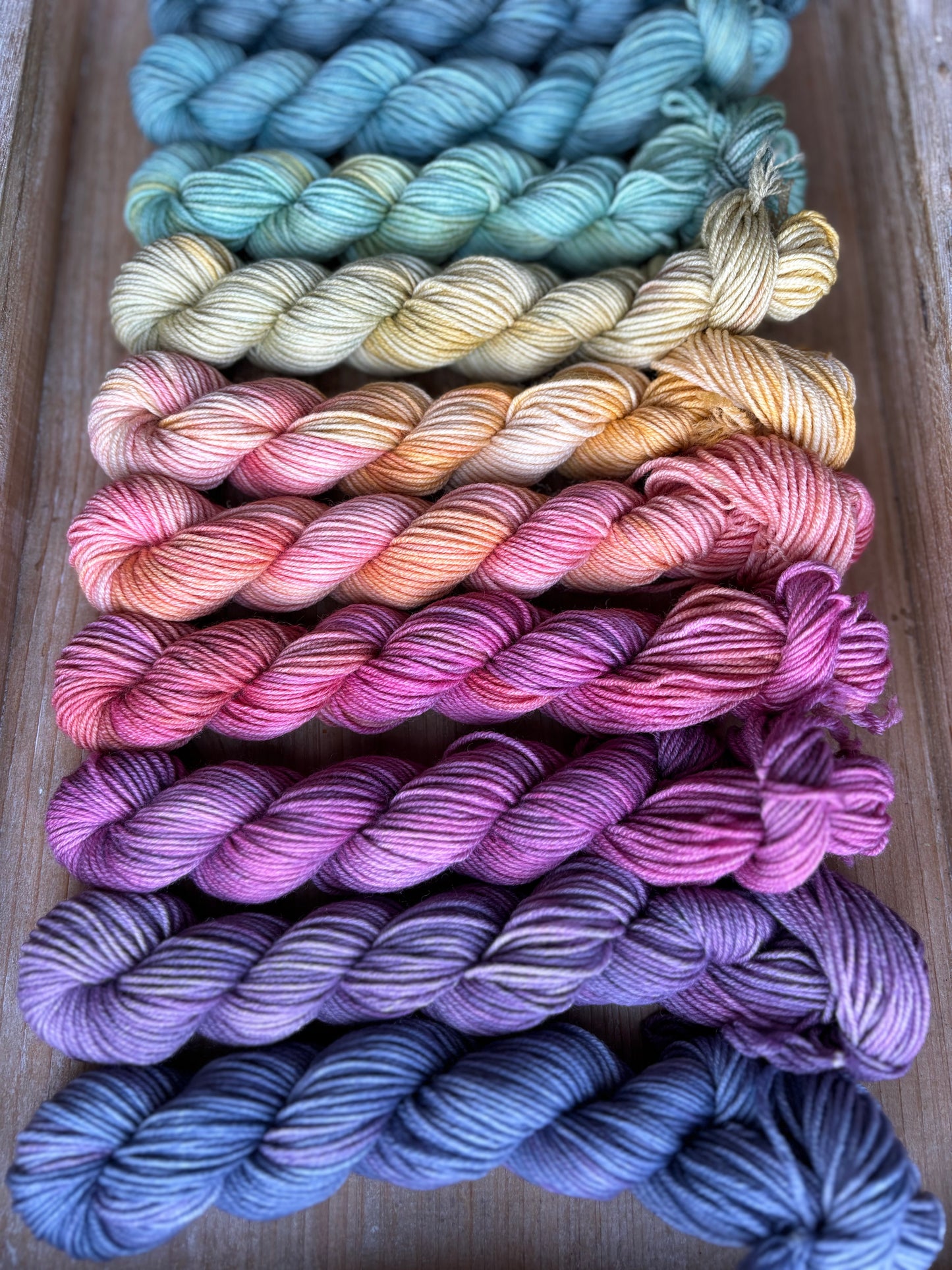 10 Skein Mini Yarn Fade - Squishy Sock Base