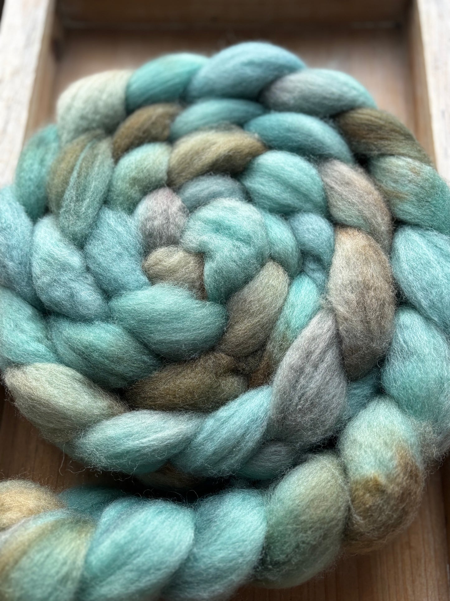 One of a Kind Batch - 100 grams of Spinning Fibre - Bluefaced Leicester Wool - 26 Micron - Hand Dyed Combed Top