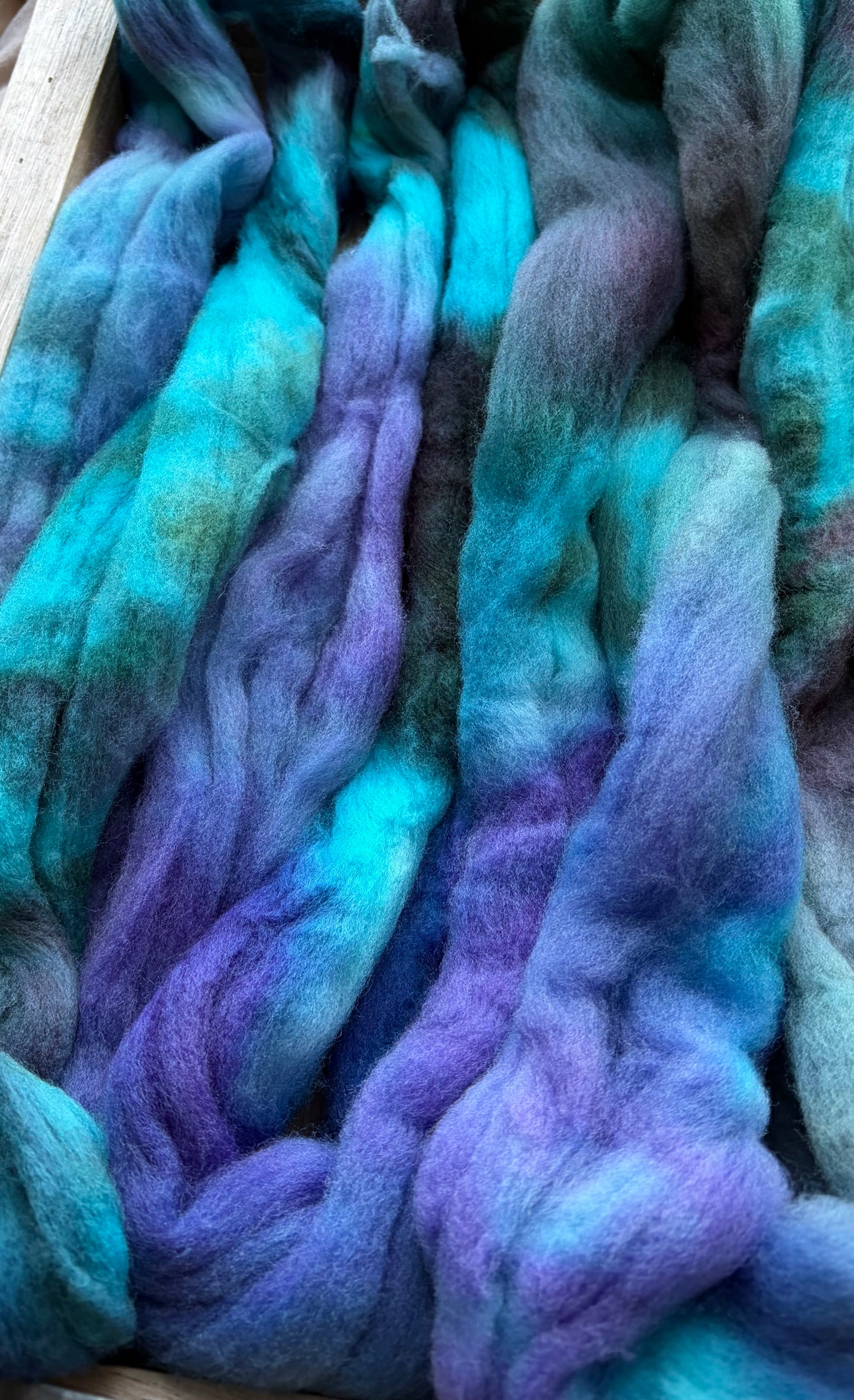Targhee - 23 Micron - One of a Kind Batch - 100 grams of Spinning Fibre - Hand Dyed Combed Top