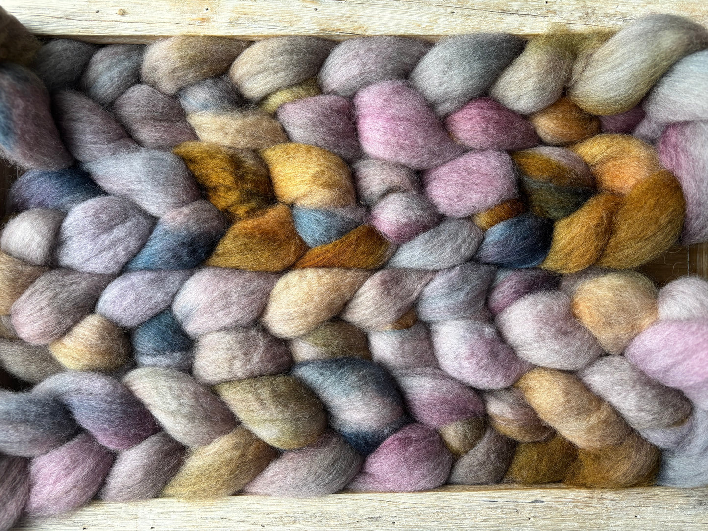 One of a Kind Batch - 100 grams of Spinning Fibre - Bluefaced Leicester Wool - 26 Micron - Hand Dyed Combed Top