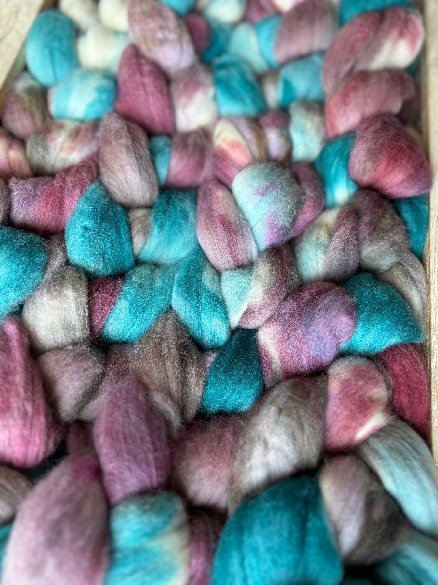 One of a Kind Batch - 100 grams of Spinning Fibre - Untreated Merino Wool 22 Micron - Hand Dyed Combed Top
