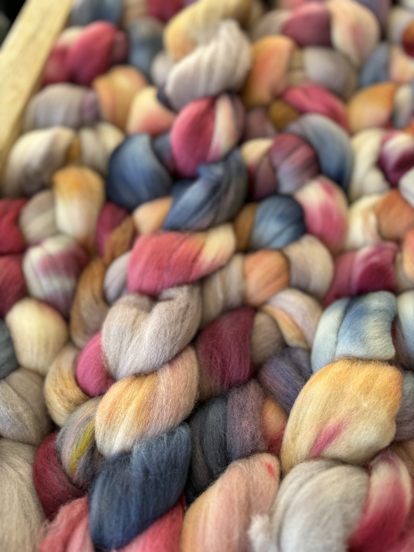 One of a Kind Batch - 100 grams of Spinning Fibre - Untreated Merino Wool 22 Micron - Hand Dyed Combed Top