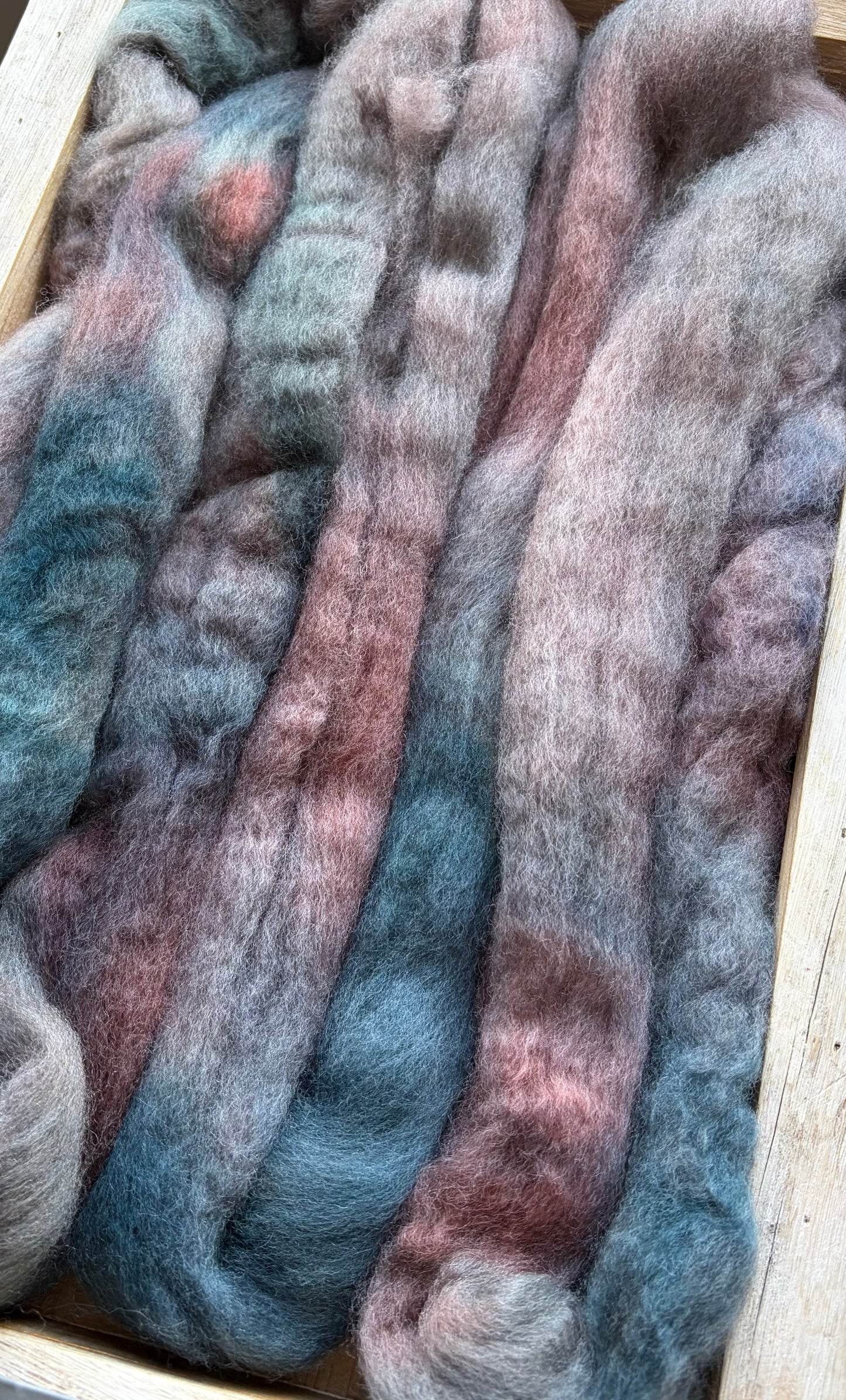 Bluefaced Leicester Wool - 26 Micron - One of a Kind Batch - 100 grams of Spinning Fibre - Hand Dyed Combed Top