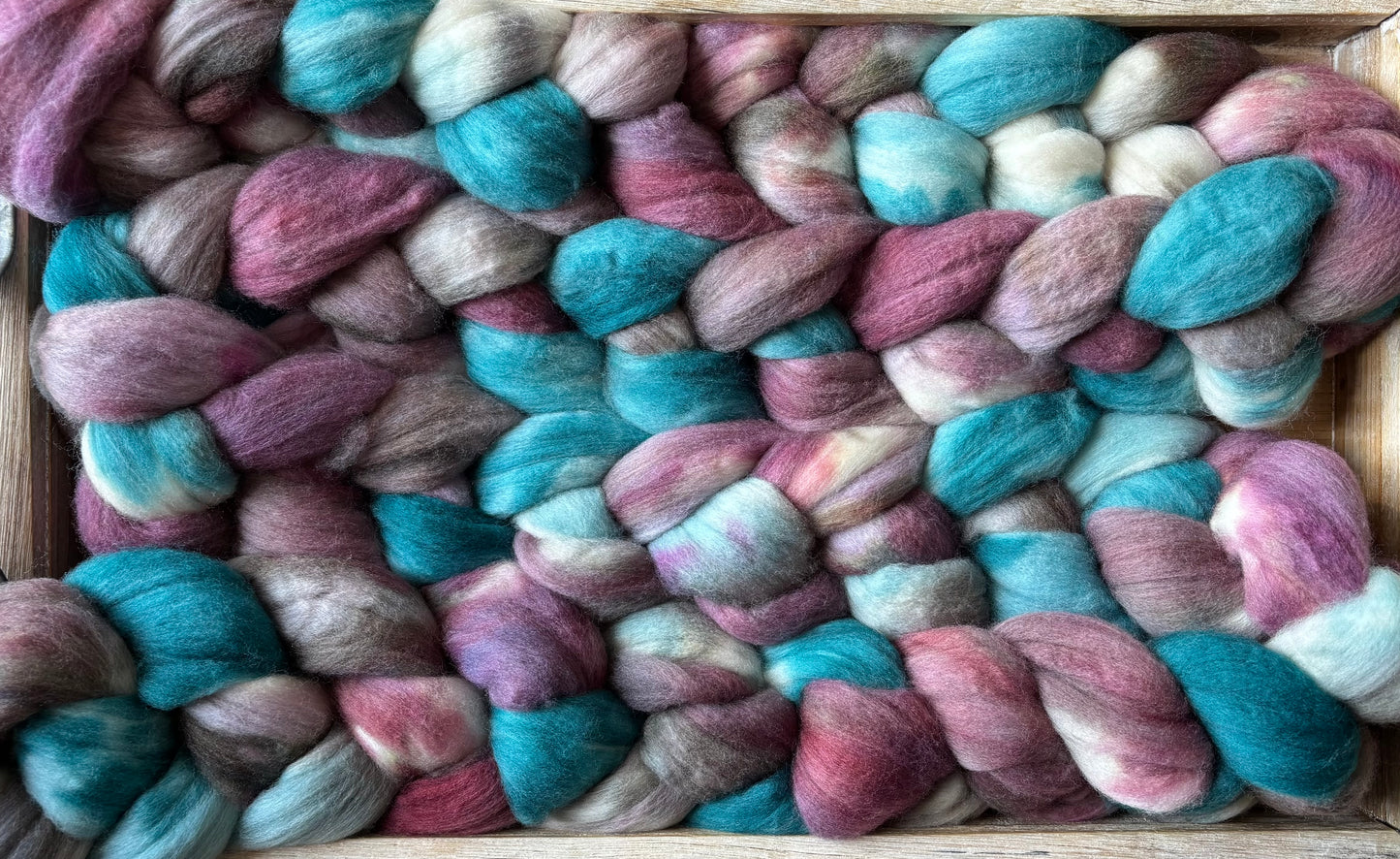 One of a Kind Batch - 100 grams of Spinning Fibre - Untreated Merino Wool 22 Micron - Hand Dyed Combed Top