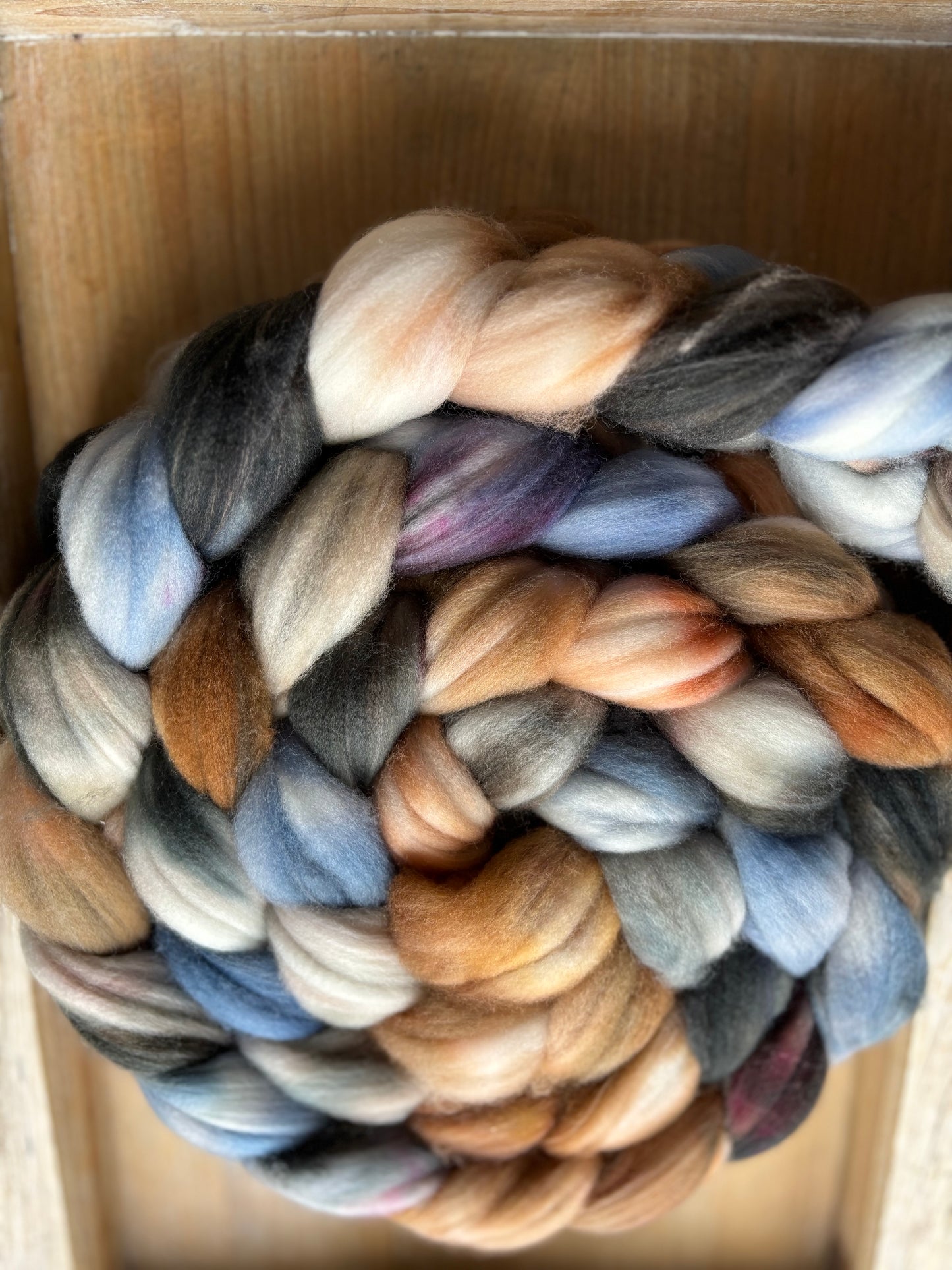 One of a Kind Batch - 100 grams of Spinning Fibre - 80% Superwash Merino Wool/ 20% Nylon - 22.5 Micron - Hand Dyed Combed Top
