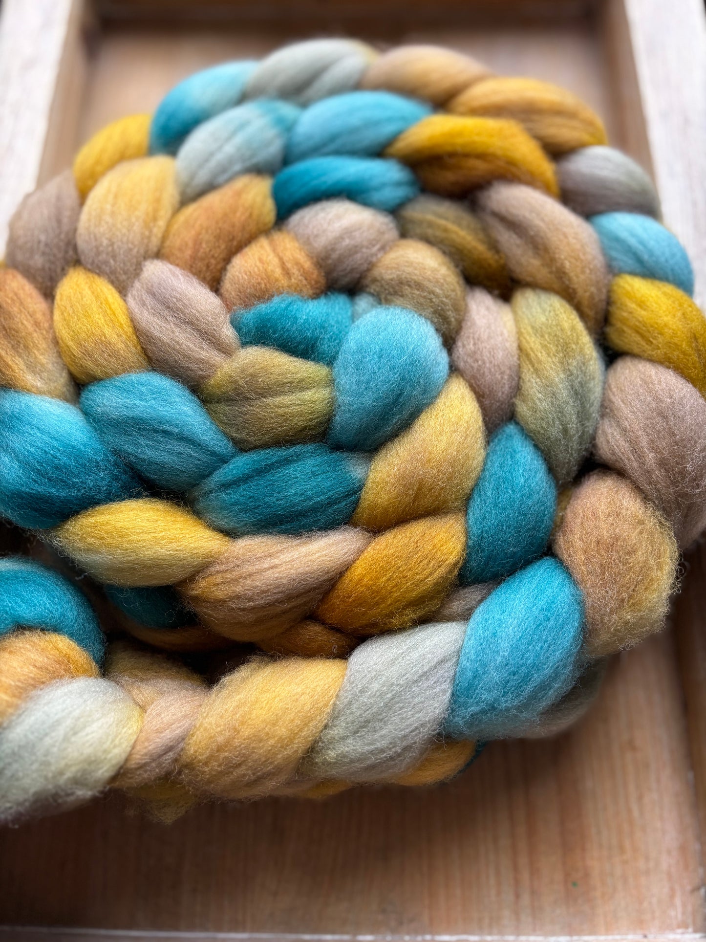One of a Kind Batch - 100 grams of Spinning Fibre - 100% Polwarth - 22 Micron - Hand Dyed Combed Top