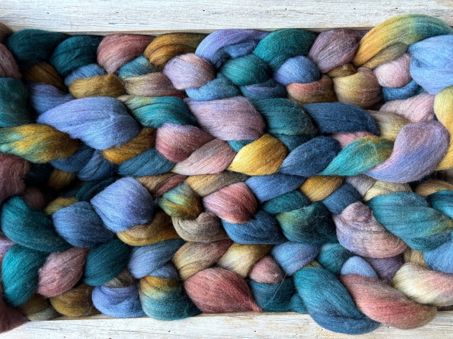 One of a Kind Batch - 100 grams of Spinning Fibre - 100% Targhee - 23 Micron - Hand Dyed Combed Top