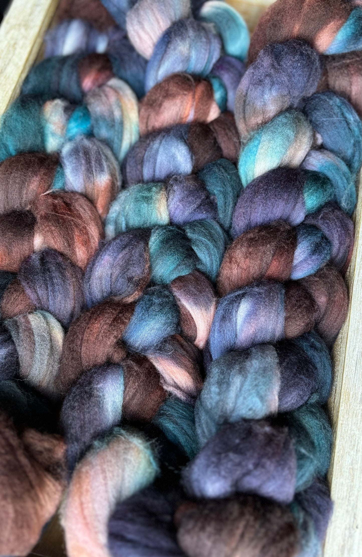 One of a Kind Batch - 100 grams of Spinning Fibre - Superwash Merino Wool 22 Micron - Hand Dyed Combed Top