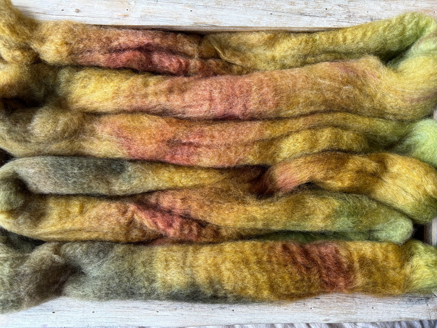 One of a Kind Batch - 100 grams of Spinning Fibre - Bluefaced Leicester Wool - 26 Micron - Hand Dyed Combed Top