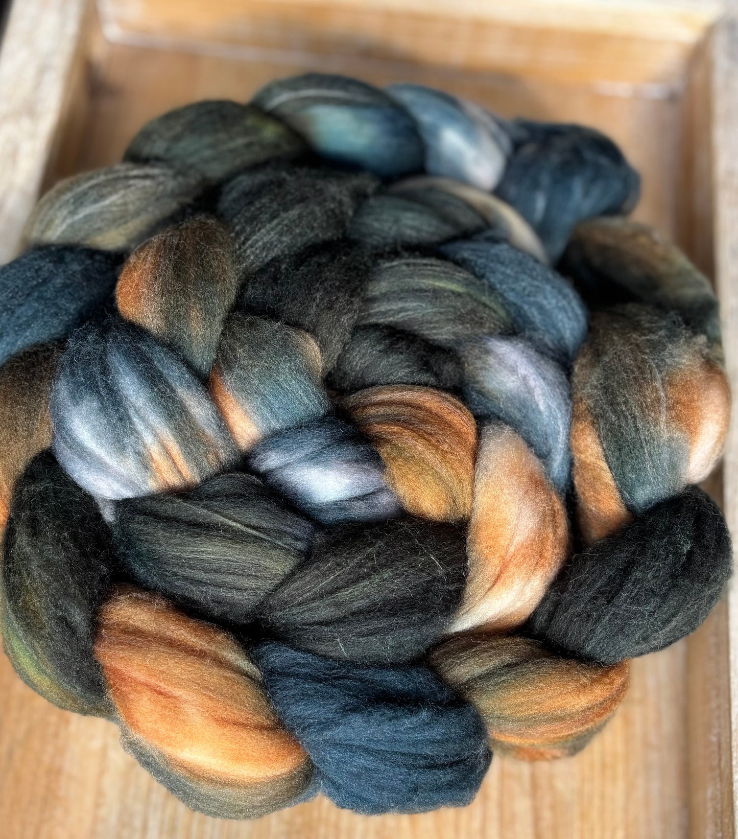 One of a Kind Batch - 100 grams of Spinning Fibre - 80% Superwash Merino Wool/ 20% Nylon - 22.5 Micron - Hand Dyed Combed Top