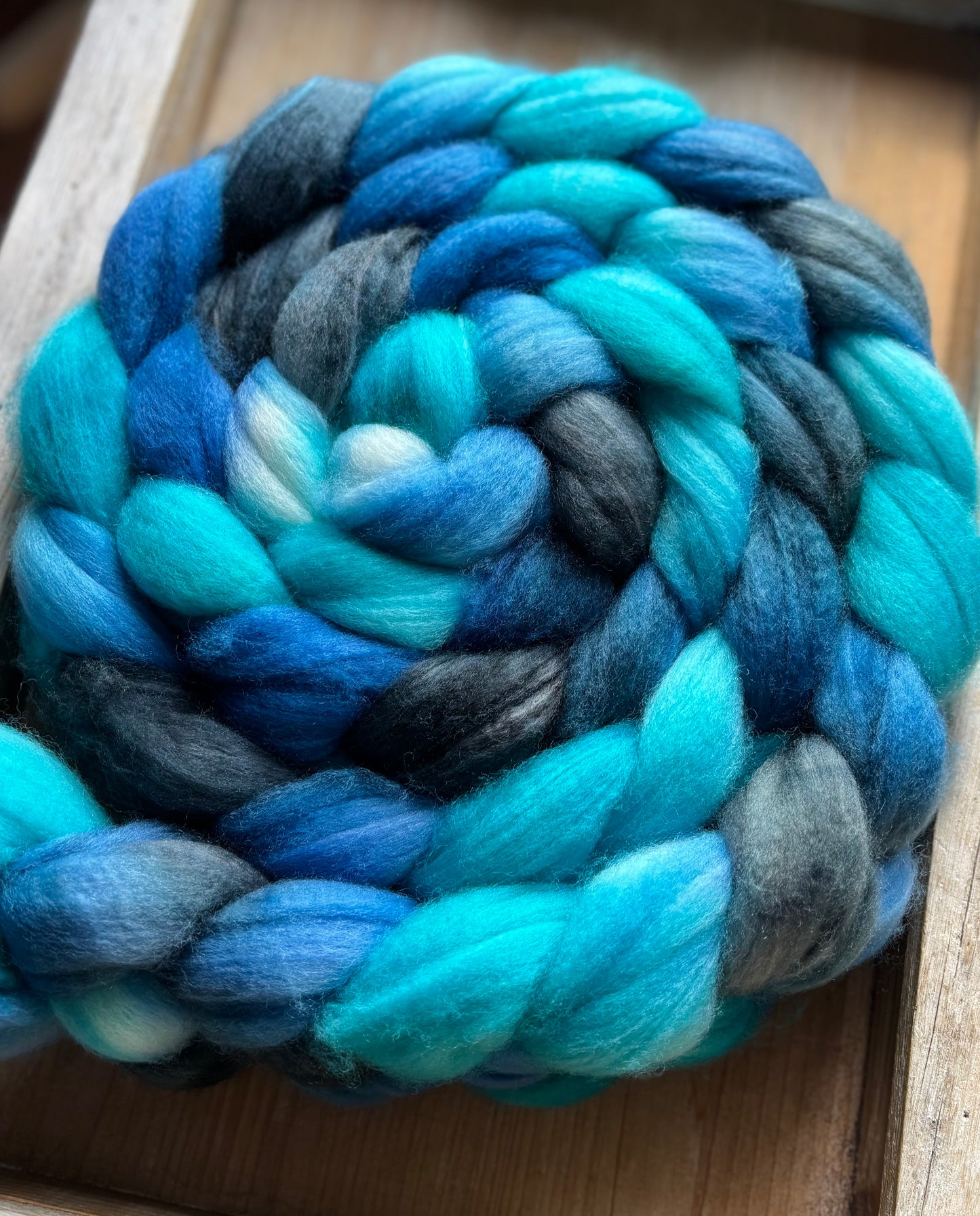 One of a Kind Batch - 100 grams of Spinning Fibre - 80% Superwash Merino Wool/ 20% Nylon - 22.5 Micron - Hand Dyed Combed Top