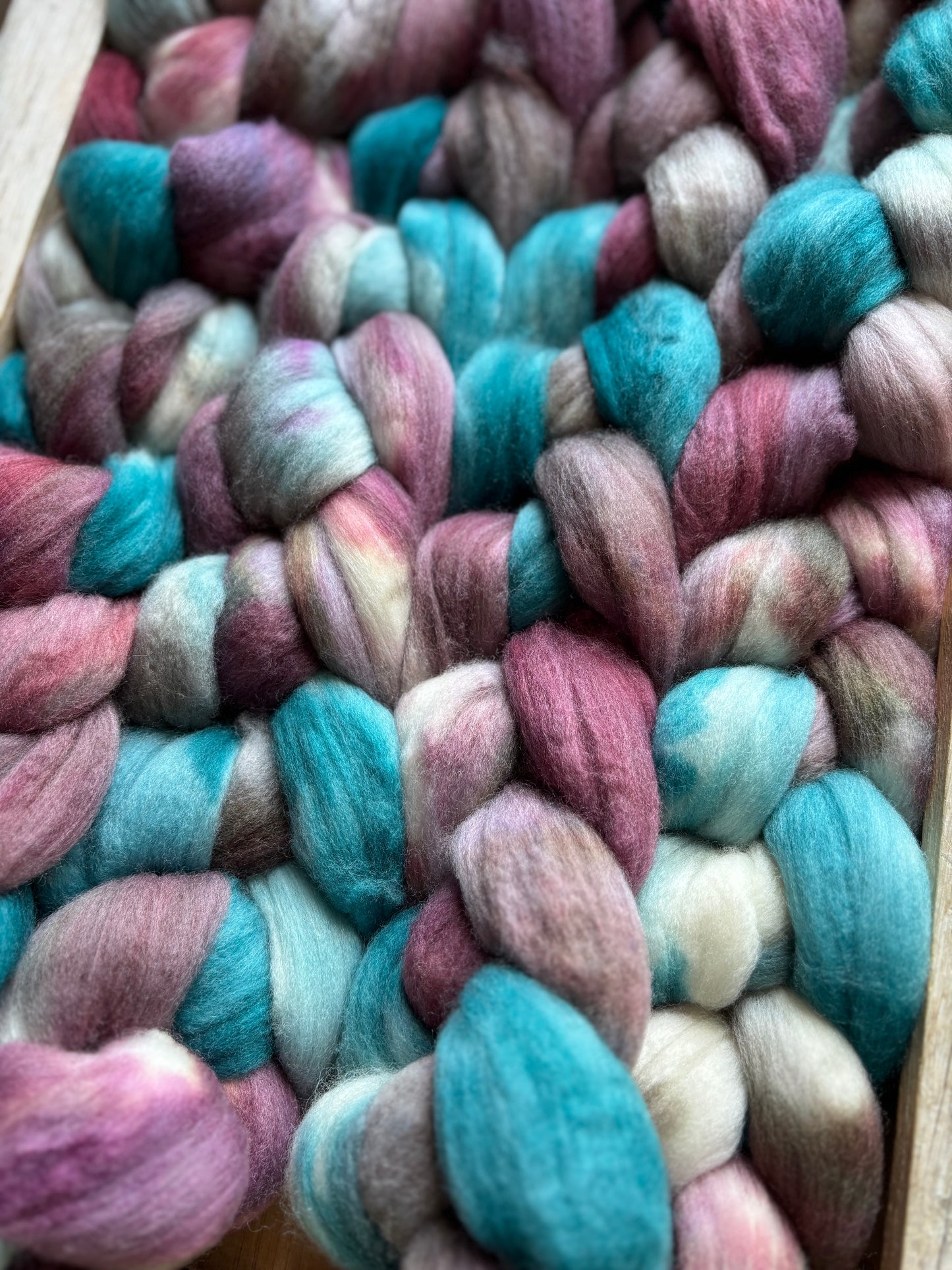 One of a Kind Batch - 100 grams of Spinning Fibre - Untreated Merino Wool 22 Micron - Hand Dyed Combed Top